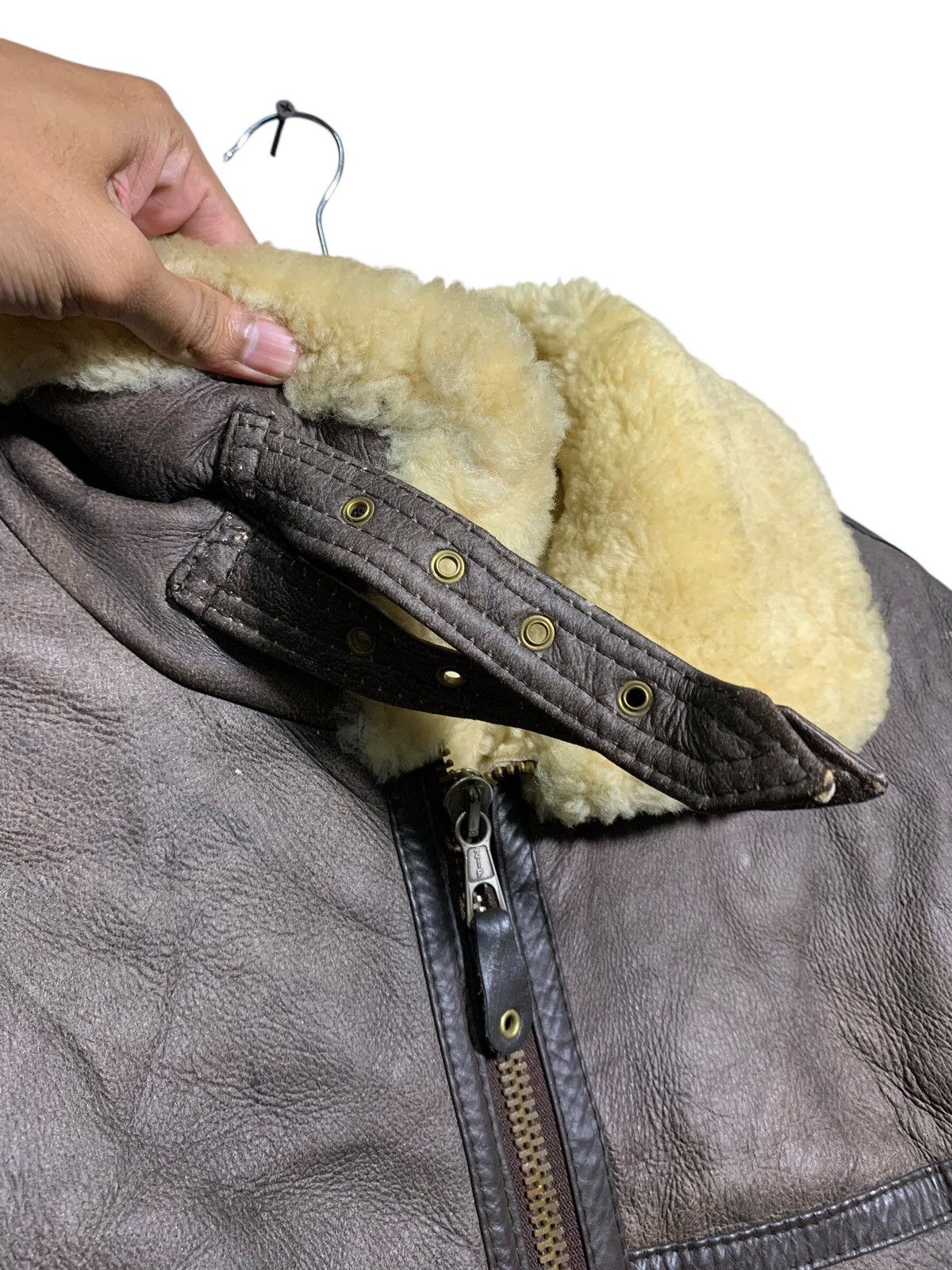 Other 🔥SHEEPSKIN LEATHER JACKETS TYPE B3 AVIATION Size US L / EU 52-54 / 3 - 4 Thumbnail