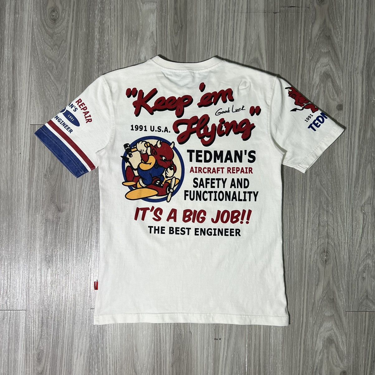 Japanese Brand × Tedman × Vintage Vintage Tedman 1991 "Keep em Flying" Tee Size US S / EU 44-46 / 1 - 1 Thumbnail