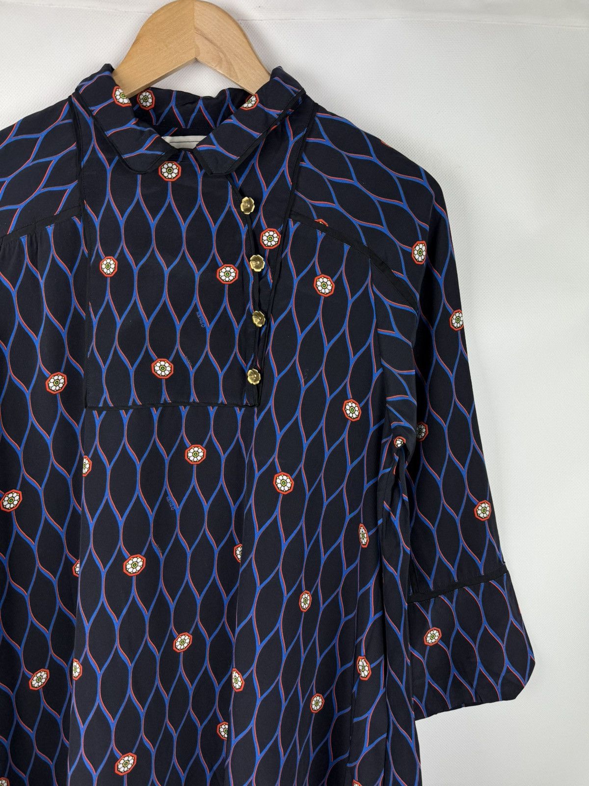 Kenzo Kenzo H&M Ladies Patterned Lagenlook Silk Tunic Blouse Dress Size L / US 10 / IT 46 - 5 Thumbnail