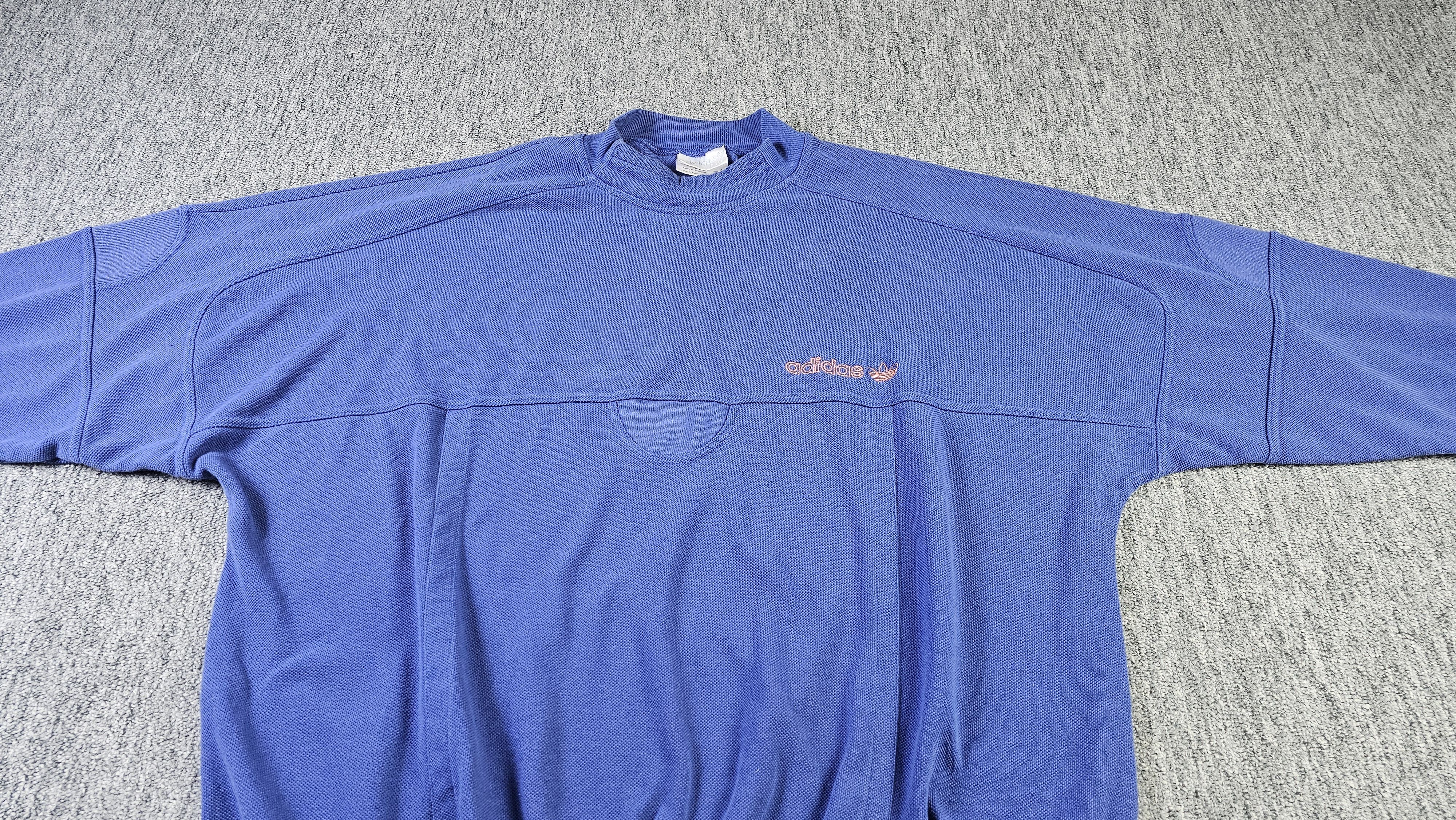 Adidas Vintage 80s Adidas Mock Neck Trefoil Sweatshirt Size US XL / EU 56 / 4 - 7 Thumbnail