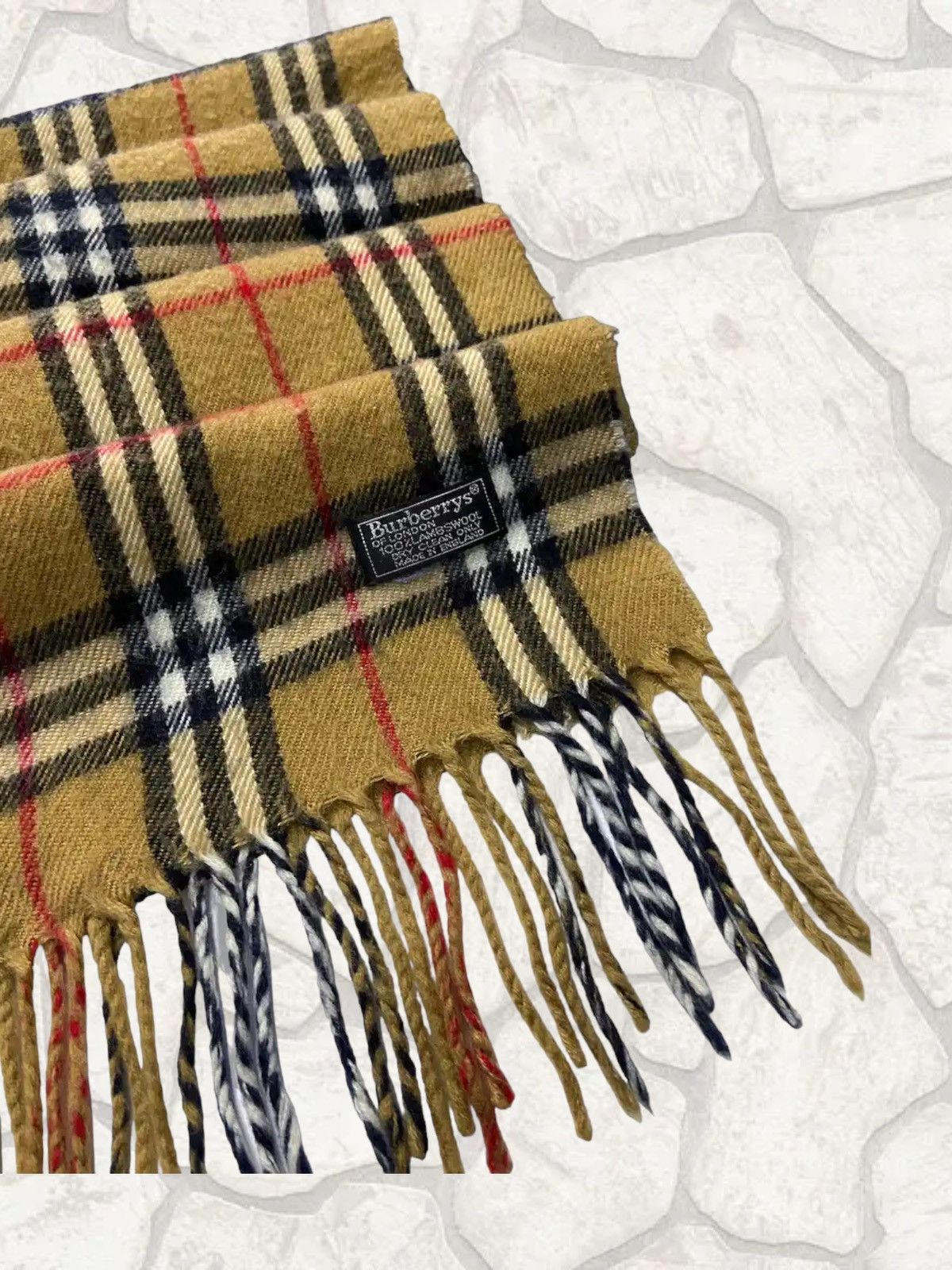 Burberry × Vintage Vintage Burberrys Nova Check Cashmere Muffler Scarf Size ONE SIZE - 5 Thumbnail