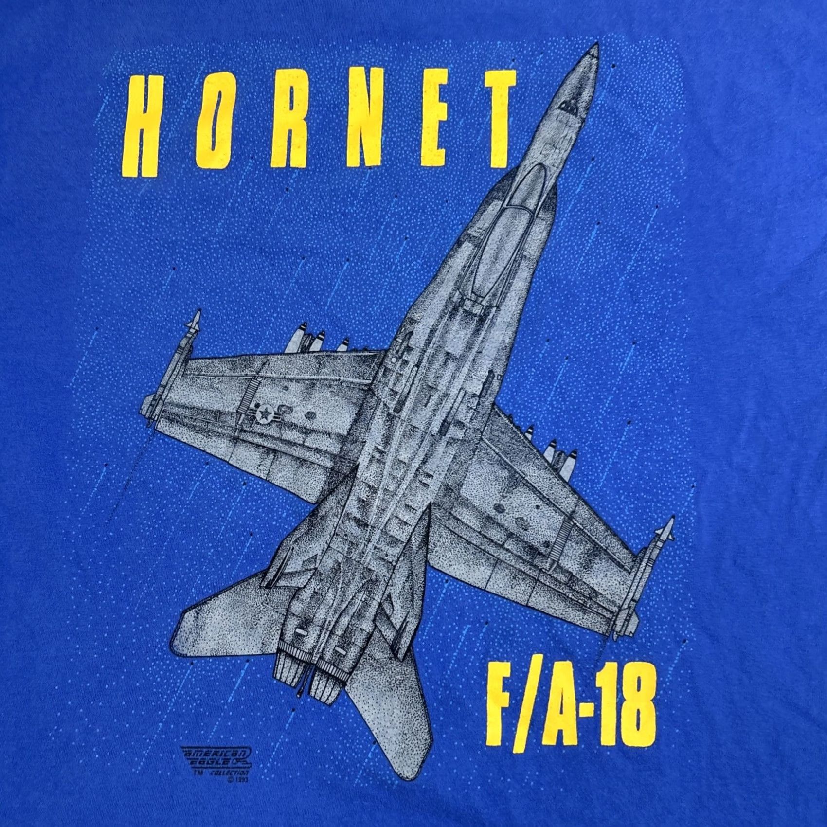 Hanes VINTAGE Hanes Beefy-T T-Shirt Men L Blue Graphic 90s USA Military Hornet F/A-18 Stingers Hanes Beefy- T Mens Size US L / EU 52-54 / 3 - 6 Thumbnail