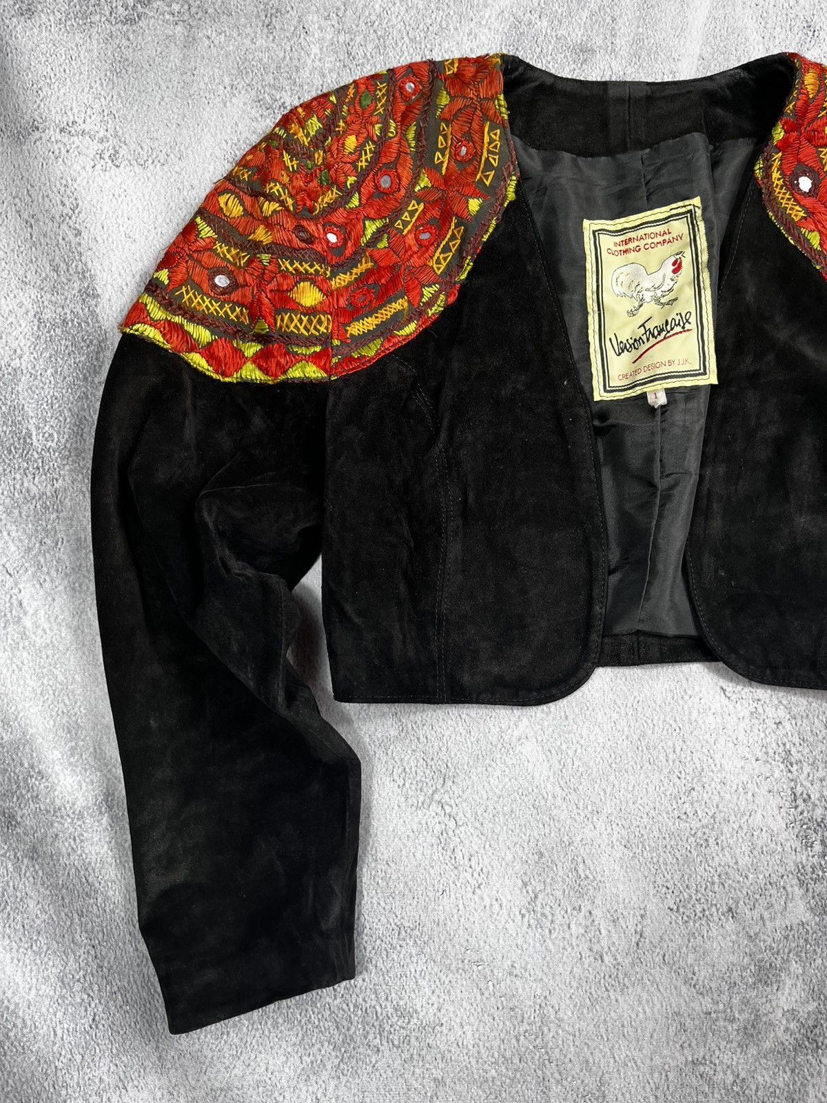 Leather × Vintage Vintage 90s Version Francaije suede leather retro jacket Size L / US 10 / IT 46 - 2 Thumbnail