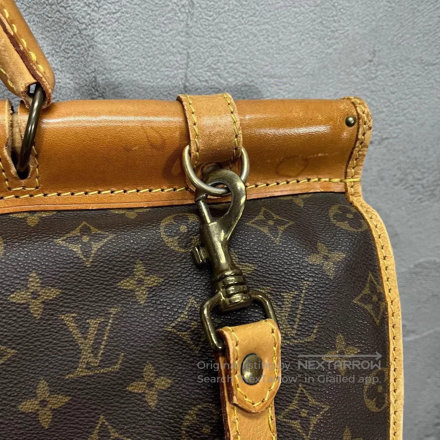 Louis Vuitton Brown Patterned Leather Briefcase Bag. Size ONE SIZE - 4 Thumbnail