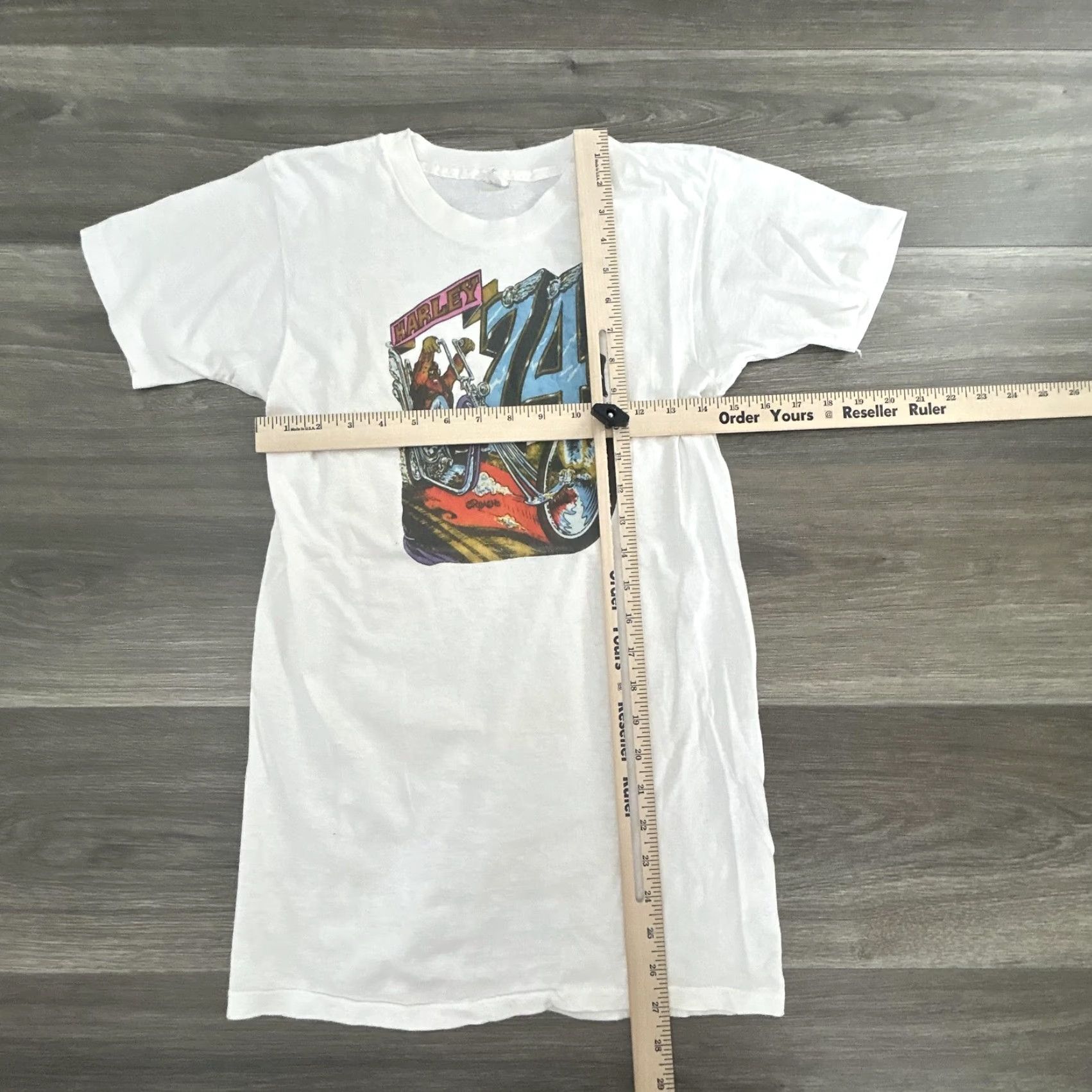 Fruit Of The Loom VINTAGE Harley Davidson Shirt Womens Medium Chopper Motorcycle Biker 70s Single Size M / US 6-8 / IT 42-44 - 5 Thumbnail