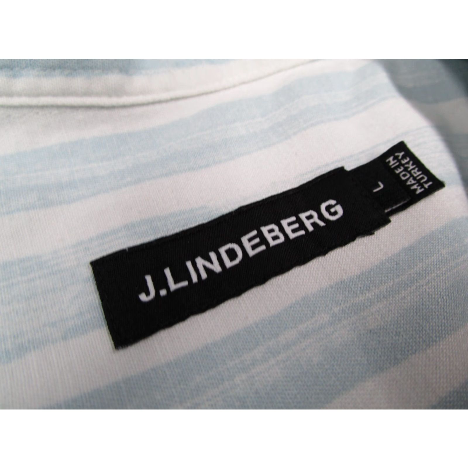 J.Lindeberg J.Lindeberg Shirt Mens Large Blue Elio Painted Striped Button Up Camp Casual Size US L / EU 52-54 / 3 - 3 Thumbnail