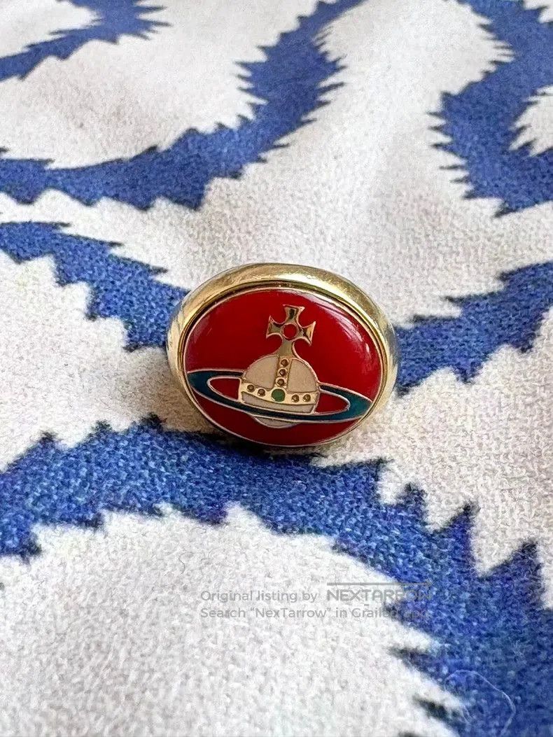 Vivienne Westwood Vivienne Westwood Red Enamel Ring. Size ONE SIZE - 1 Thumbnail