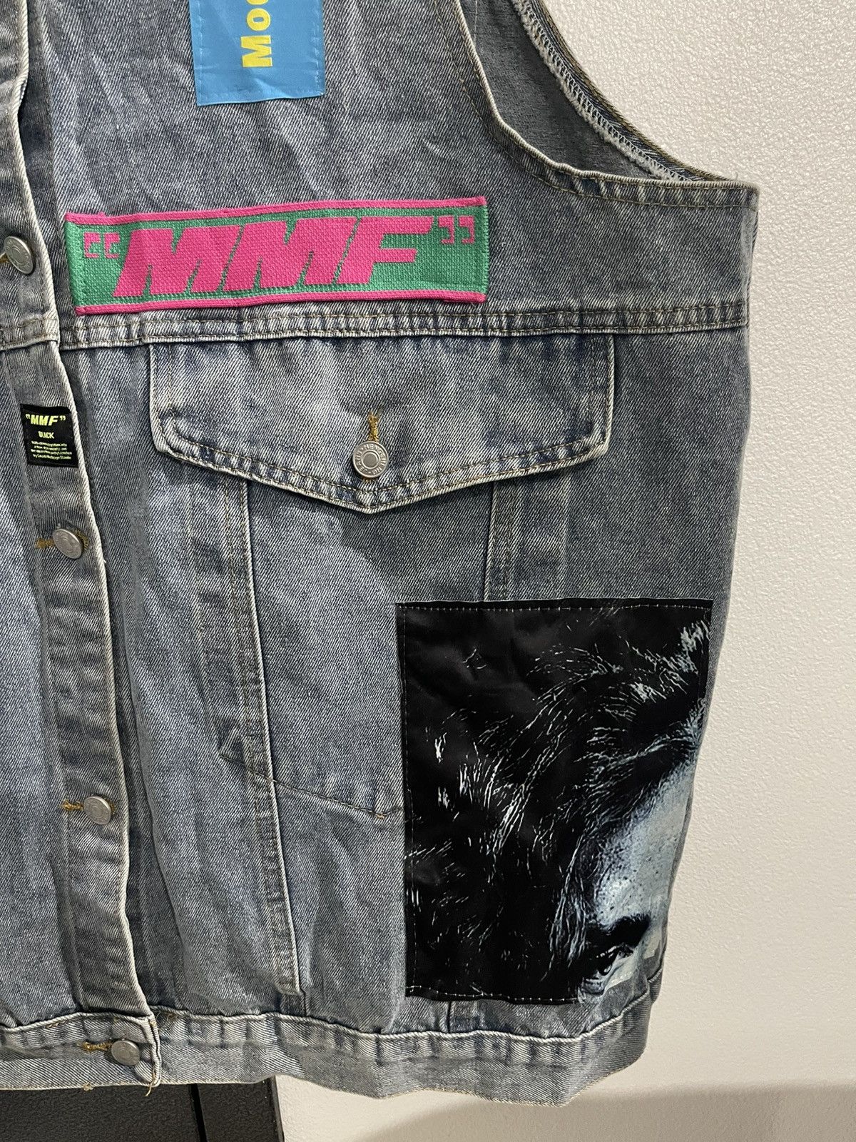 Japanese Brand MMF MOD WAVE MOVEMENT DENIM VEST Size XXL / US 16-18 / IT 52-54 - 8 Thumbnail