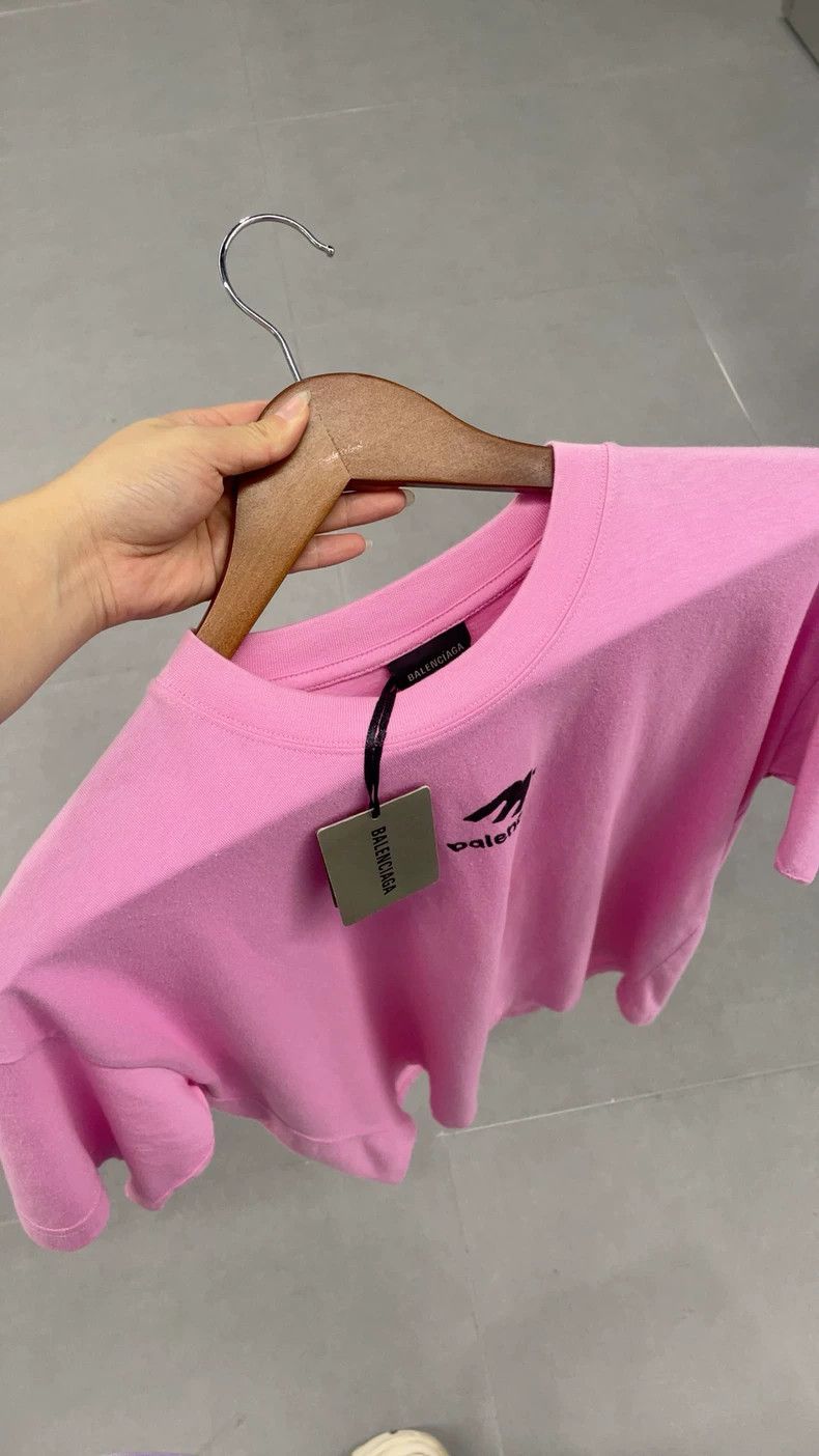 Balenciaga Balenciaga Pink Printed Short Sleeve Women's L Size Size US L / EU 52-54 / 3 - 4 Thumbnail