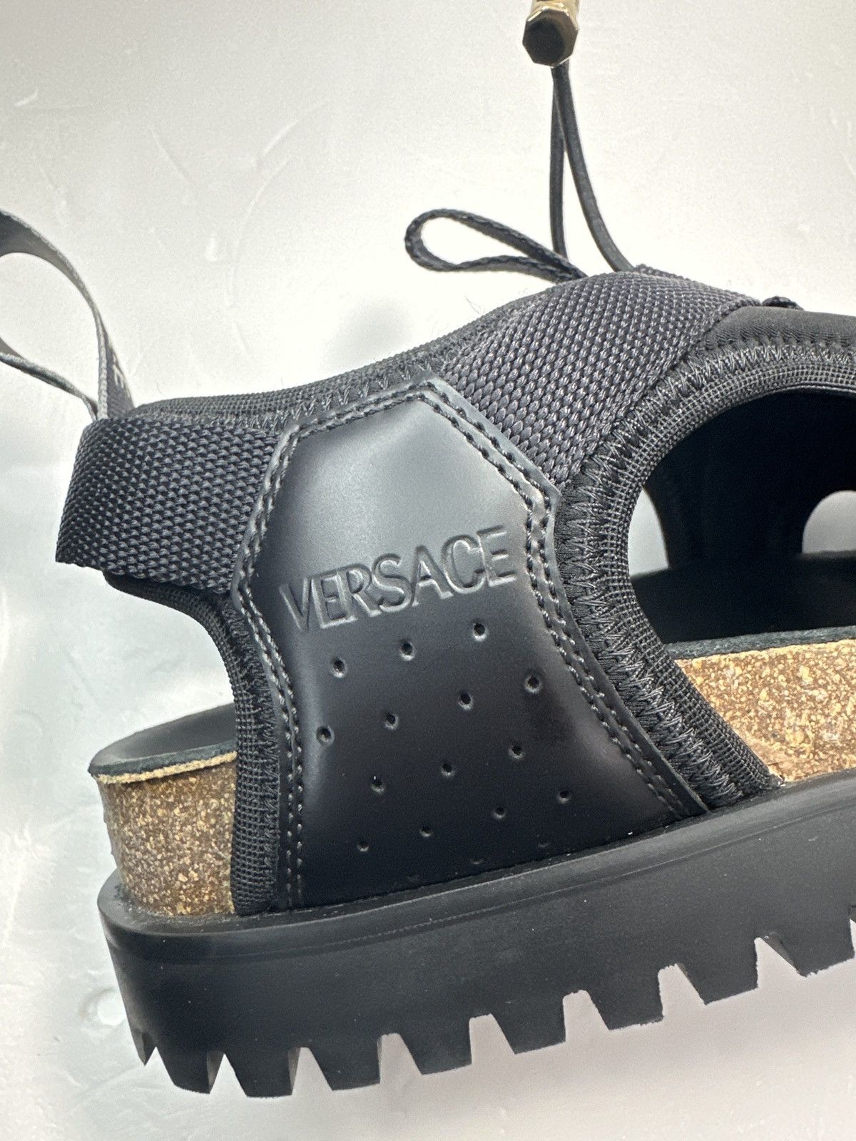 Versace New Authentic Versace logo-debossed caged sandals Size US 8.5 / EU 41-42 - 11 Thumbnail