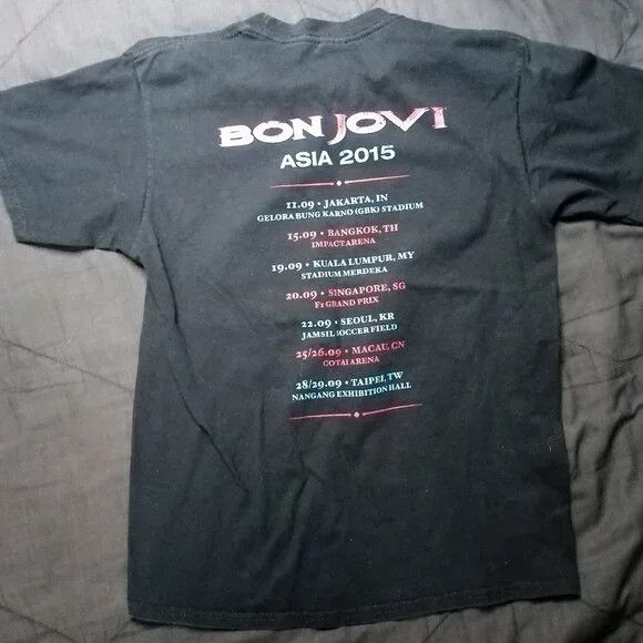 Band Tees Bon Jovi Asia Tour 2015 T-Shirt Size US M / EU 48-50 / 2 - 6 Thumbnail
