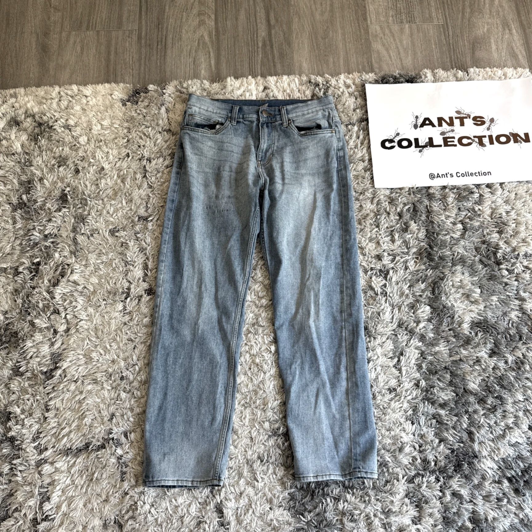 Denime VINTAGE Falls Creek Jeans Denim Blue Straight Stretch Workwear Men 32x30 00’s Inseam 29in Mens Size US 32 / EU 48 - 6 Thumbnail