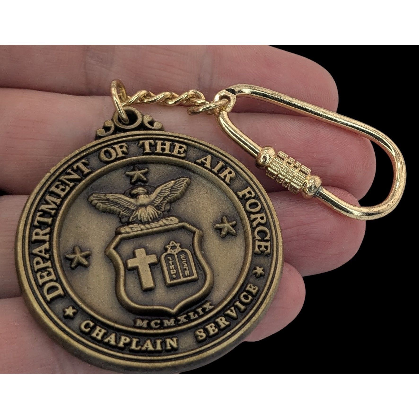 Other US Air Force Chaplain Service Keychain With Bronze Medallion Size ONE SIZE - 4 Thumbnail