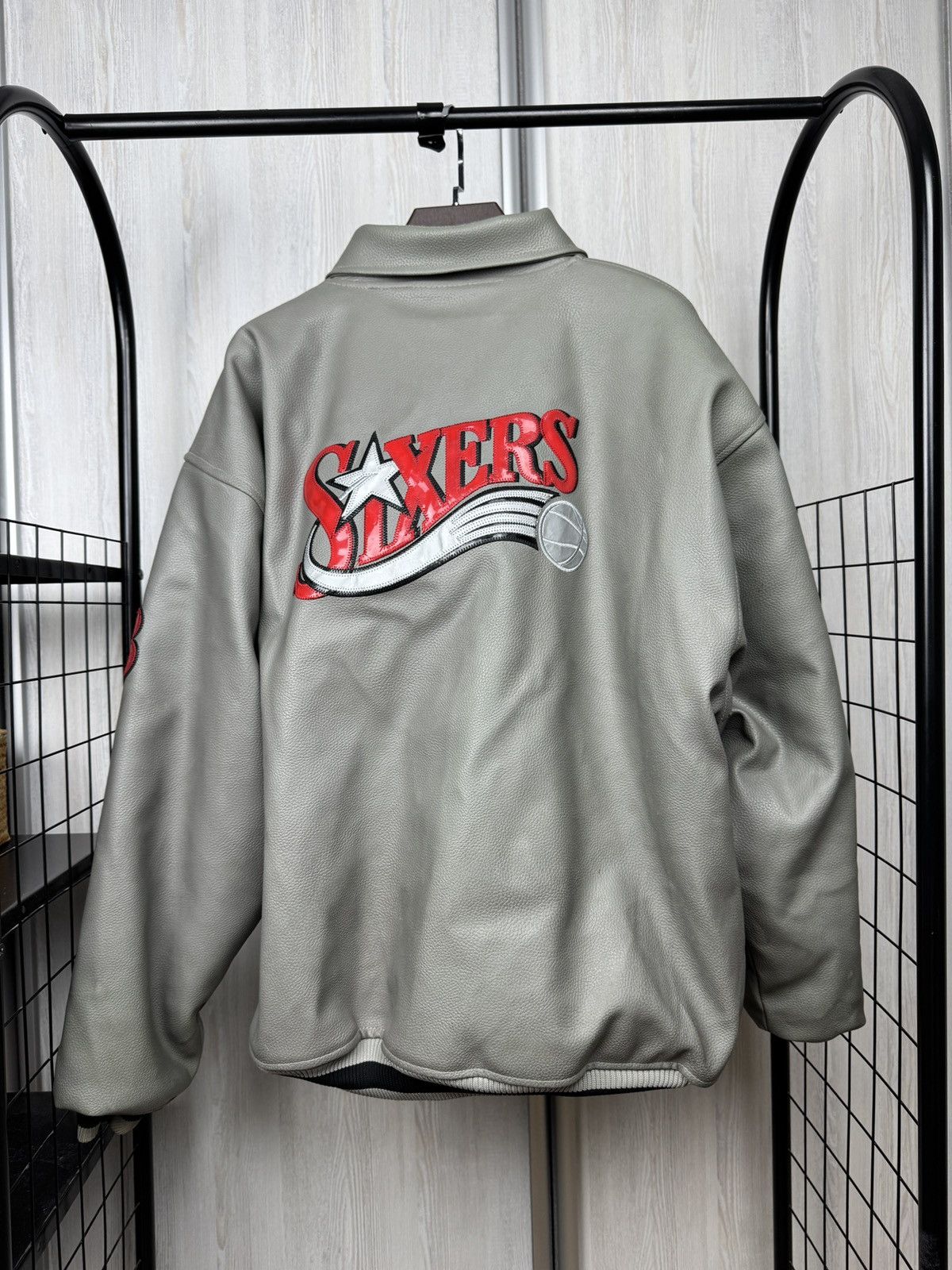 NBA Hardwood Classics vintage leatherette varsity bomber jacket Size US XXL / EU 58 / 5 - 1 Thumbnail