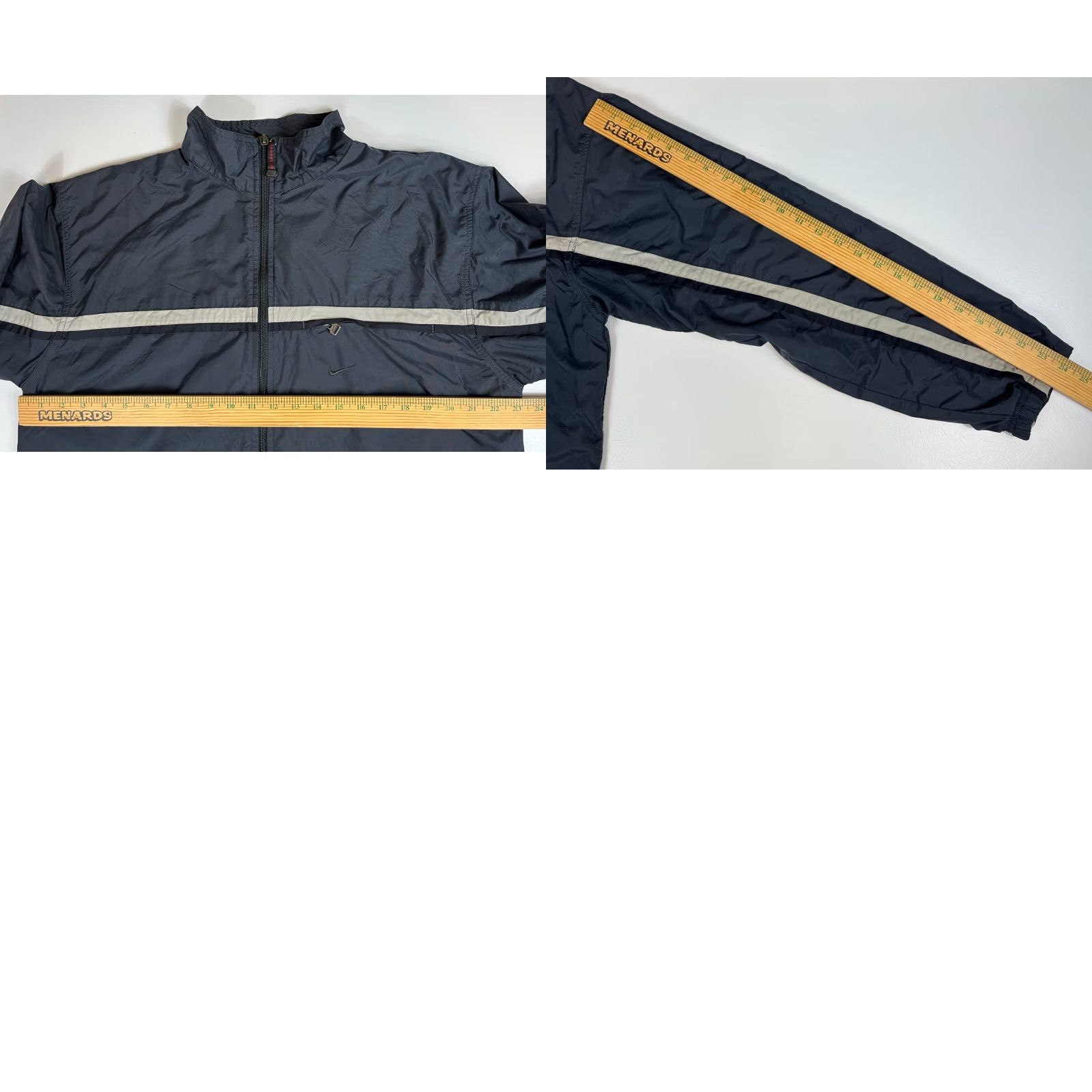 Nike VINTAGE Nike Men’s Jacket Windbreaker Full Zip Lined Pockets Size L Gray/ Silver Tag 90s Mens Size US L / EU 52-54 / 3 - 10 Thumbnail