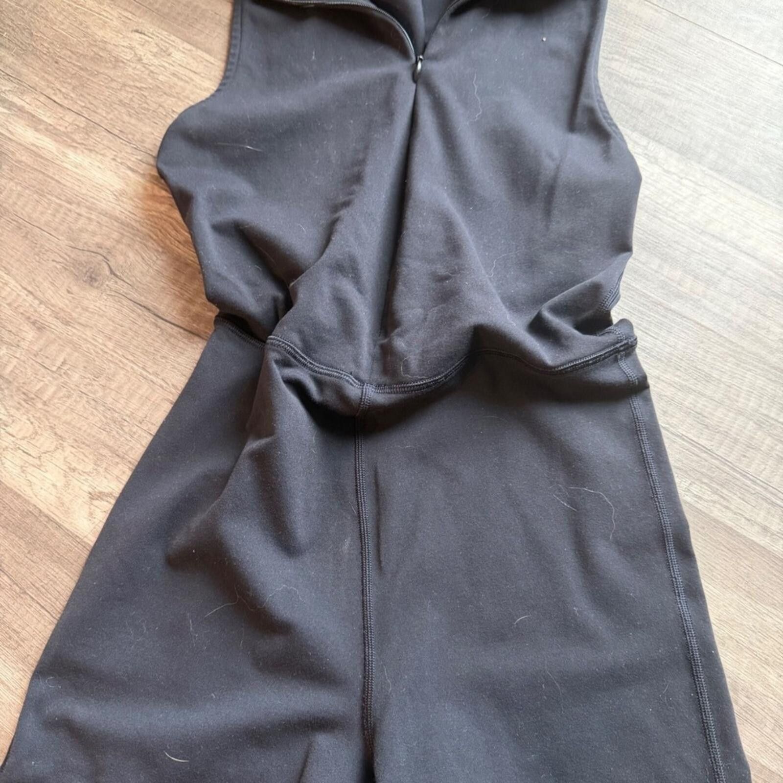 Other Wilfred Free Black Sleeveless Half Zip Biker Short Romper S Size 27" / US 4 / IT 40 - 2 Thumbnail