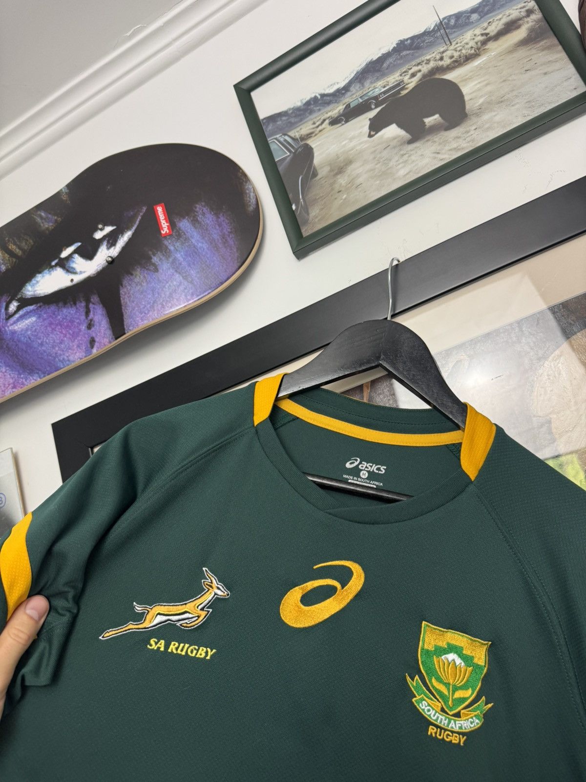Asics South Africa Rugby Jersey Asics Sport Rare Hype Vintage Size US M / EU 48-50 / 2 - 3 Thumbnail