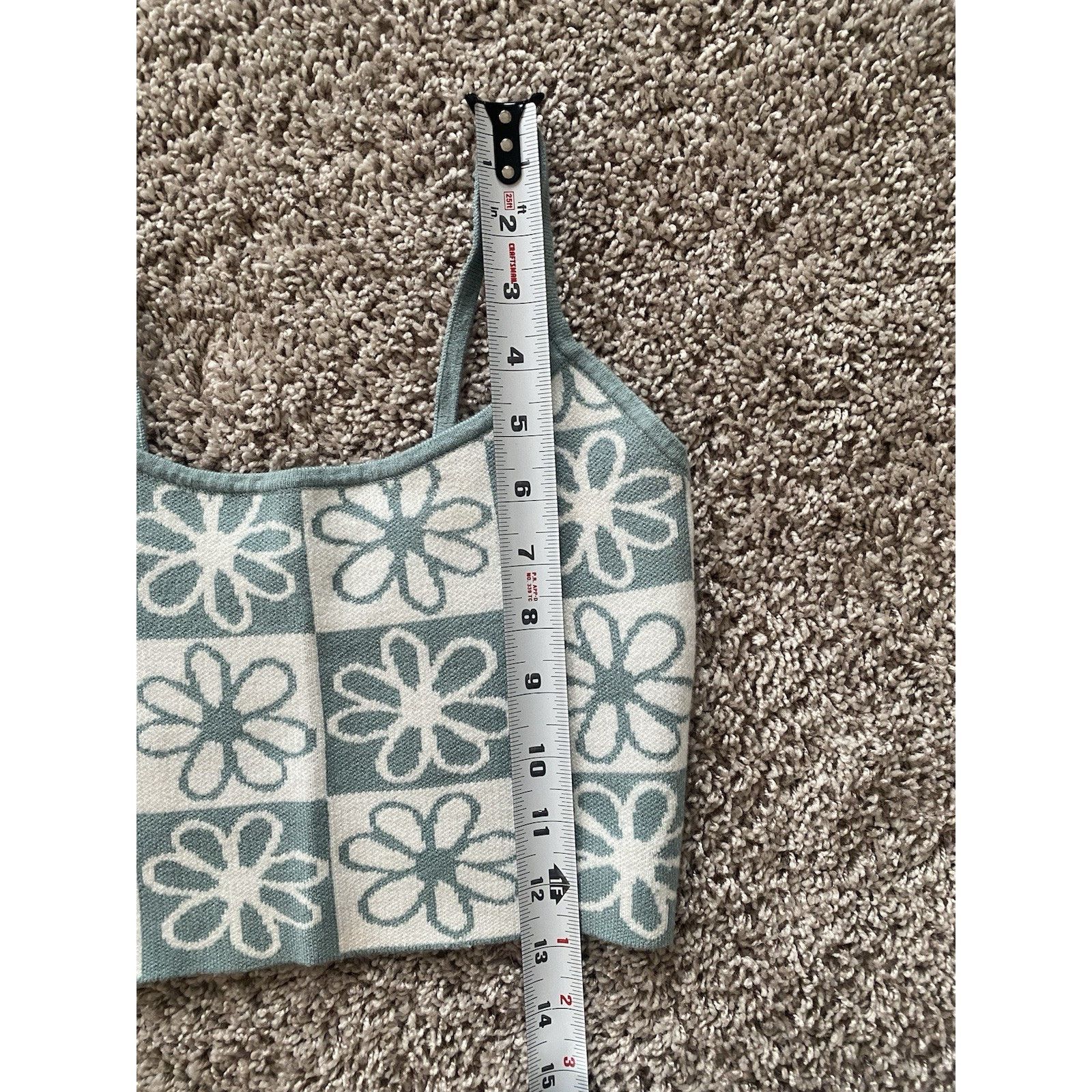 Pacsun PacSun Woman Knit Tank Top Mint Green and White, XS Size XS / US 0-2 / IT 36-38 - 6 Thumbnail