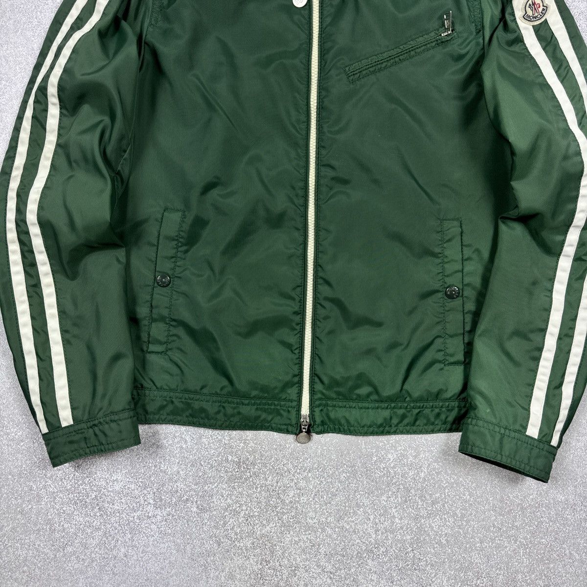 Moncler Men`s Moncler Emile Green Nylon Bomber Jacket Size 2 / M Size US M / EU 48-50 / 2 - 7 Thumbnail