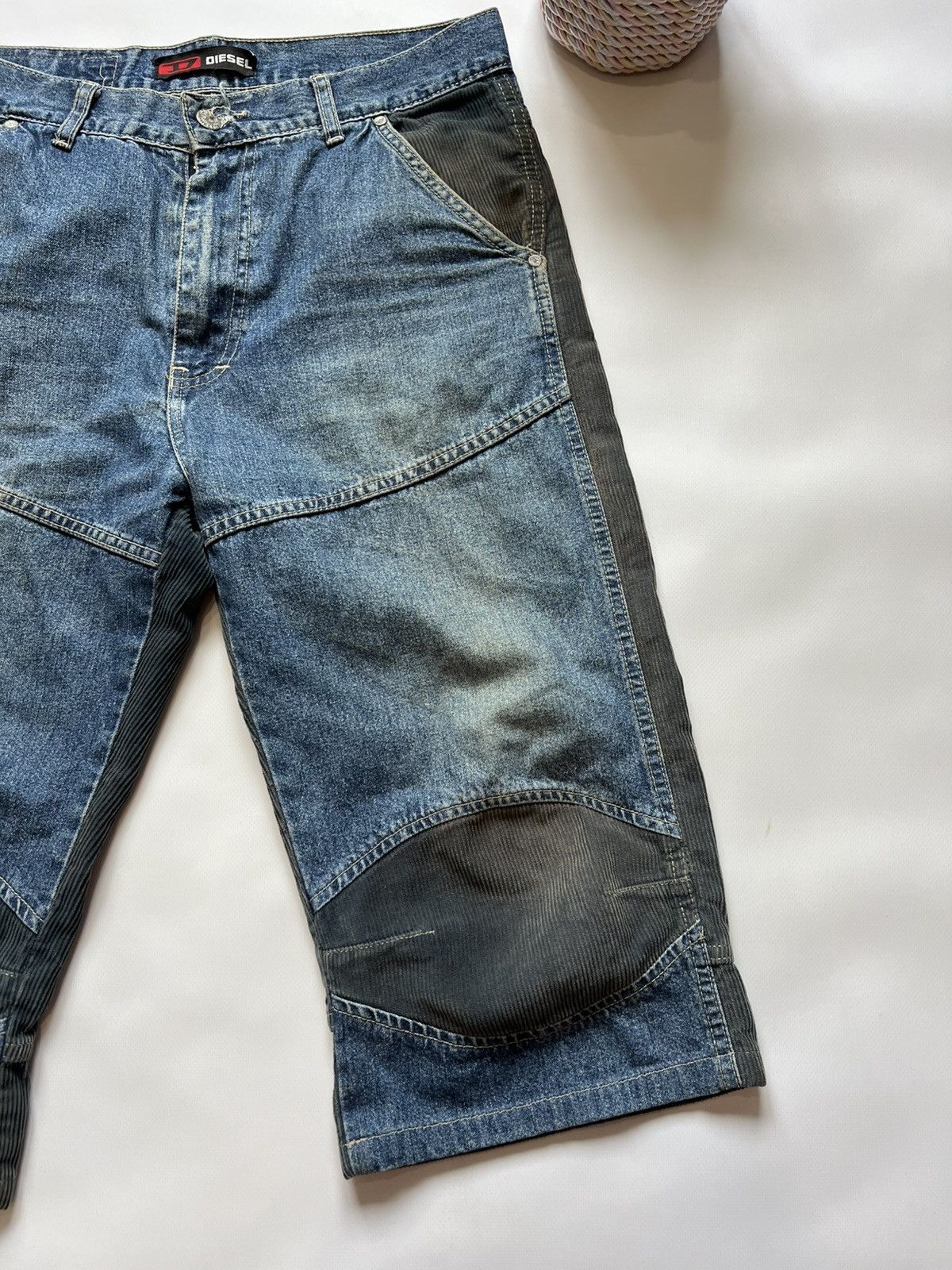 Diesel Vintage Diesel Breeches Corduroy Blue Brown Shorts Pants Size US 32 / EU 48 - 2 Thumbnail