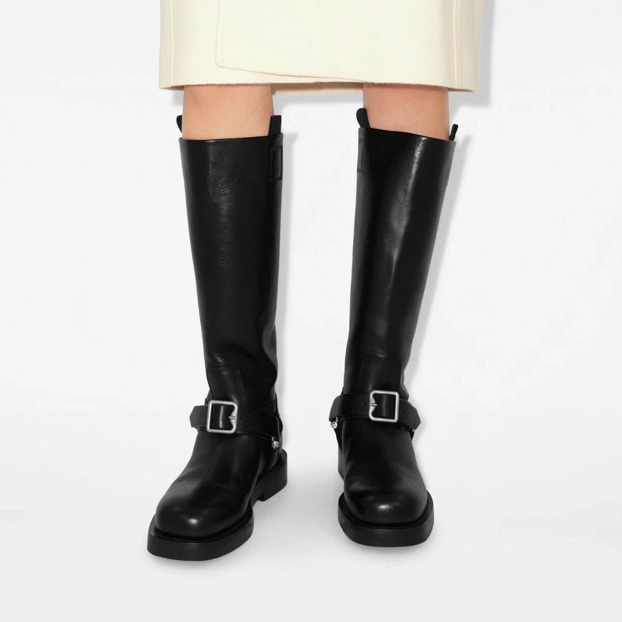 Burberry o1w1db10125 Leather Saddle Low Boots in Black Size US 5.5 / IT 35.5 - 5 Thumbnail