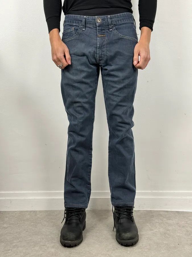 Marithe + Francois Girbaud 2000s Marithé + François Girbaud Faded Blue Slim Pants Size US 30 / EU 46 - 2 Thumbnail