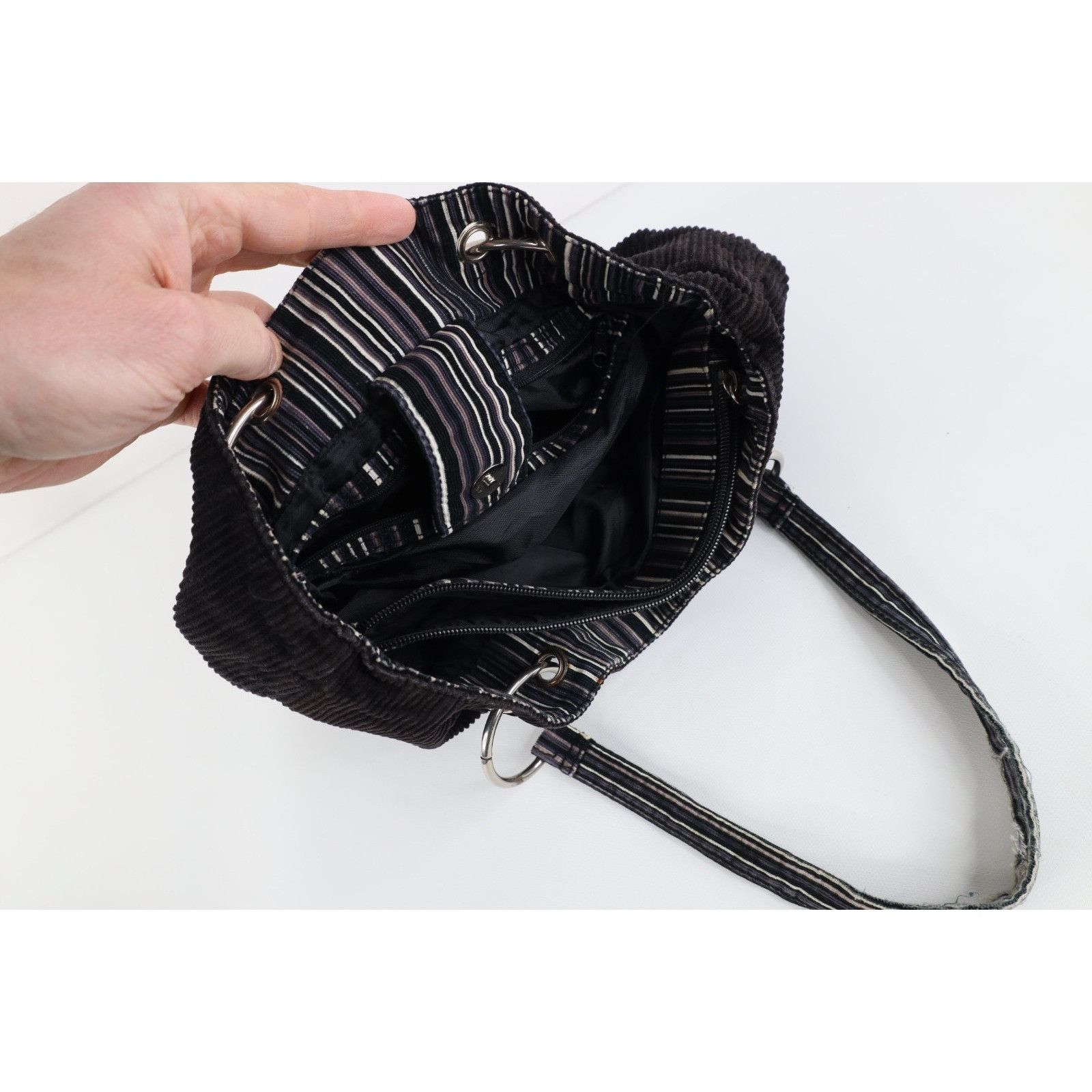Vintage Vintage 90s Y2K Streetwear Babydoll Corduroy Purse Bag Size ONE SIZE - 9 Thumbnail
