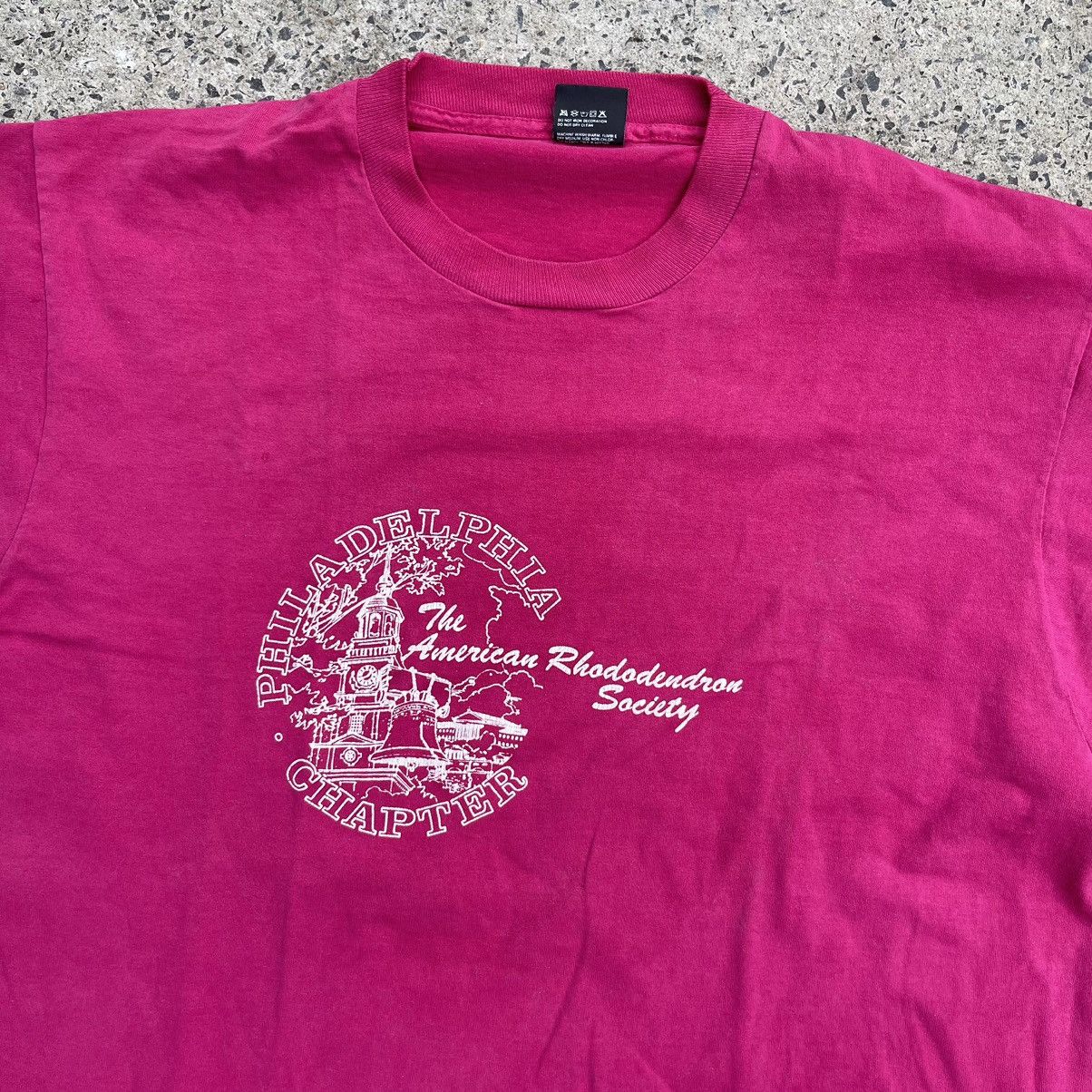 Fruit Of The Loom Vtg RHODODENDRON SOCIETY PHILA CHAPTER Single Stitch Shirt Size US XL / EU 56 / 4 - 2 Thumbnail
