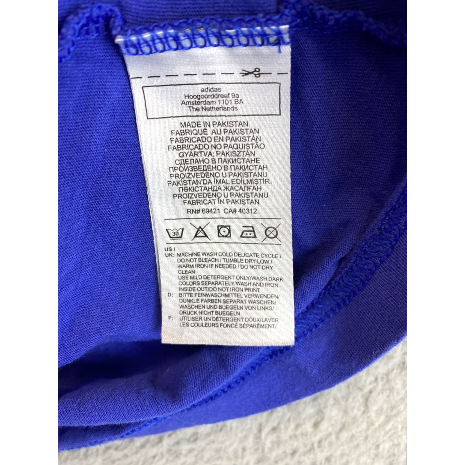 Reebok Reebok Women Top 2XL Blue Print Athletic Short Sleeve V-Neck 72-38 Size XXL / US 16-18 / IT 52-54 - 6 Thumbnail