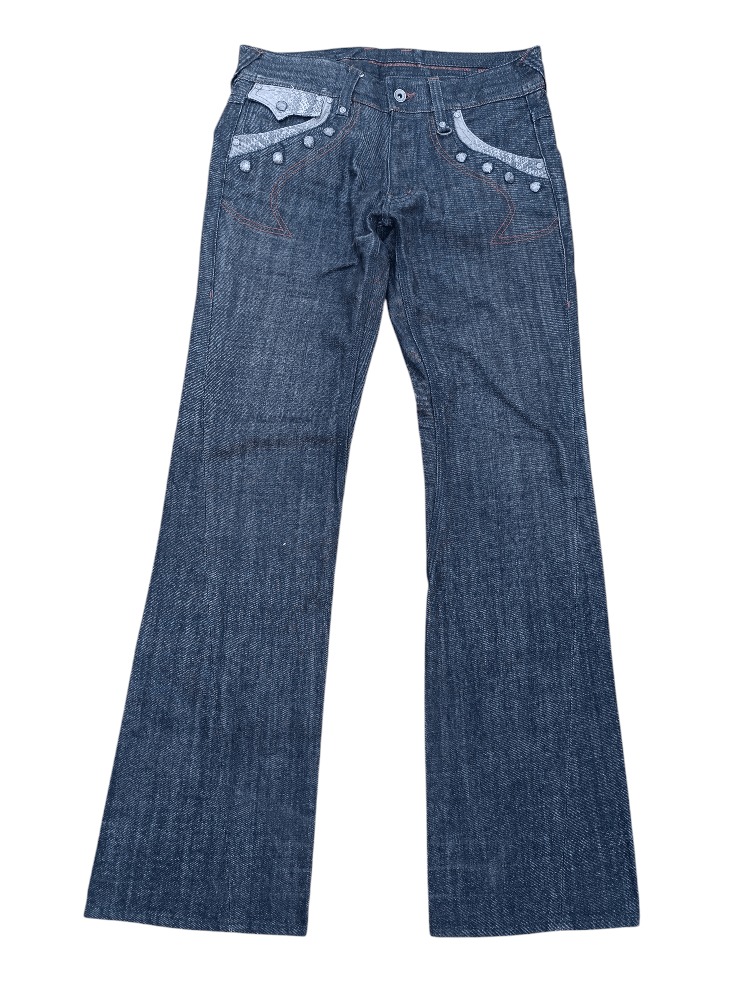 Nicole Club Nicole Club For Men Flare Boot Cut Snake Skin Pocket Denim Size US 32 / EU 48 - 9 Thumbnail