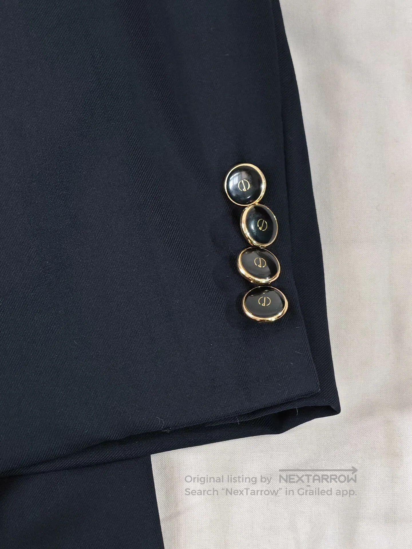 Ermenegildo Zegna Dunhill Navy Wool Double-Breasted Suit. Size US L / EU 52-54 / 3 - 5 Thumbnail
