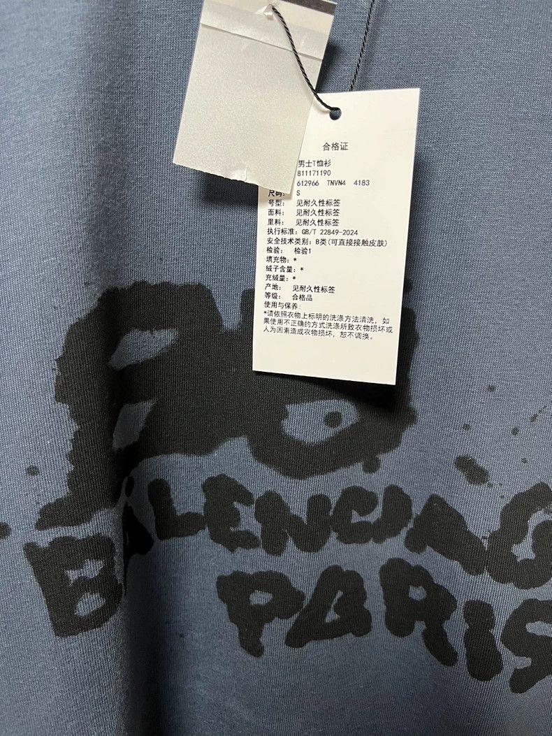 Balenciaga Balenciaga Haze blue splash-ink BB short sleeve Size US S / EU 44-46 / 1 - 3 Thumbnail