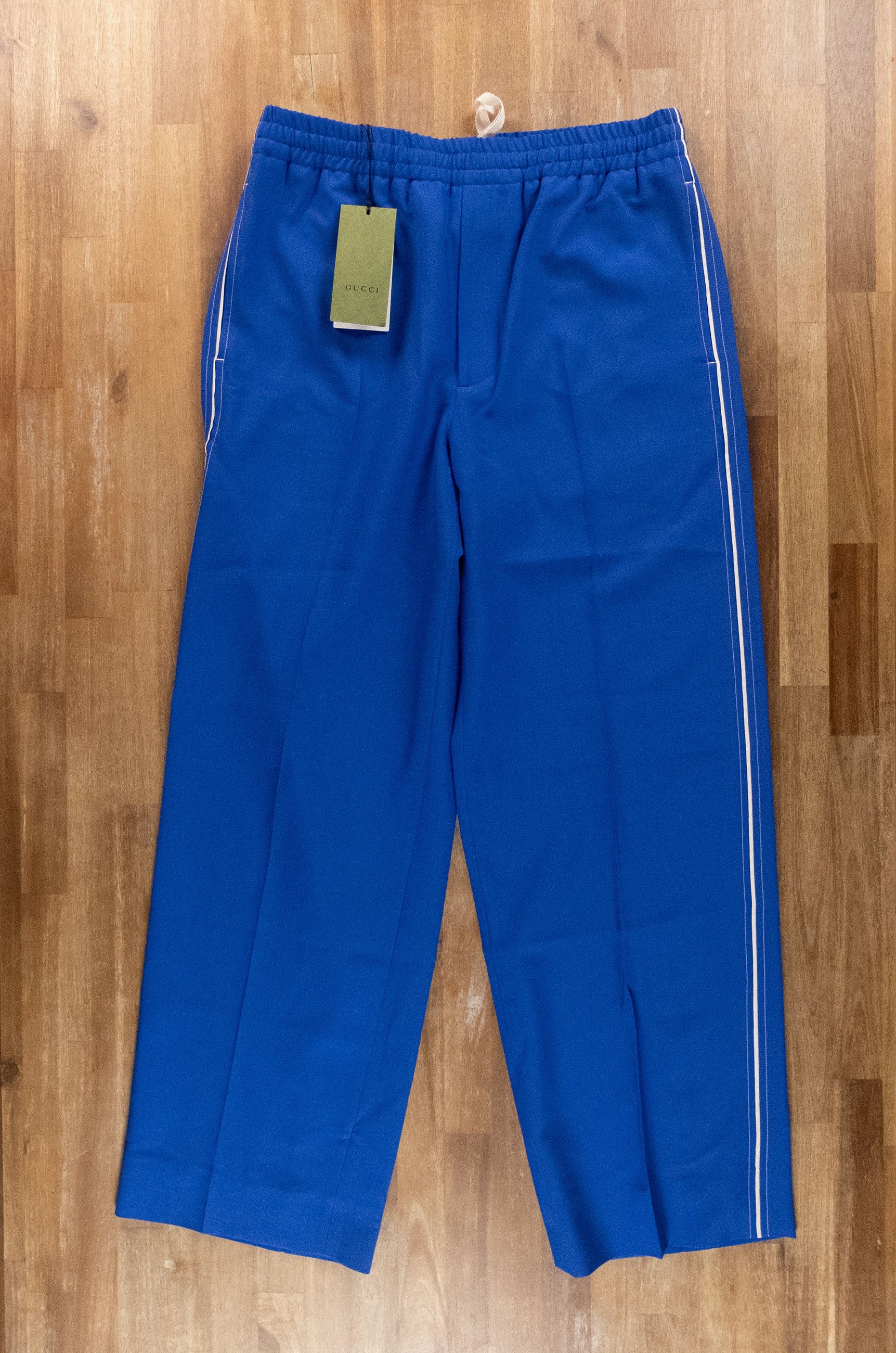 Gucci GUCCI blue interlocking G wool mohair relaxed track pants 32 Size US 32 / EU 48 - 7 Thumbnail
