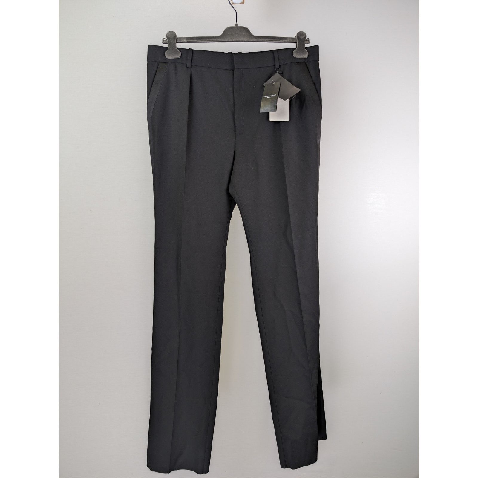 Saint Laurent Paris o1rshd1 Grain De Poudre Organique Pants in Black Size US 36 / EU 52 - 2 Thumbnail