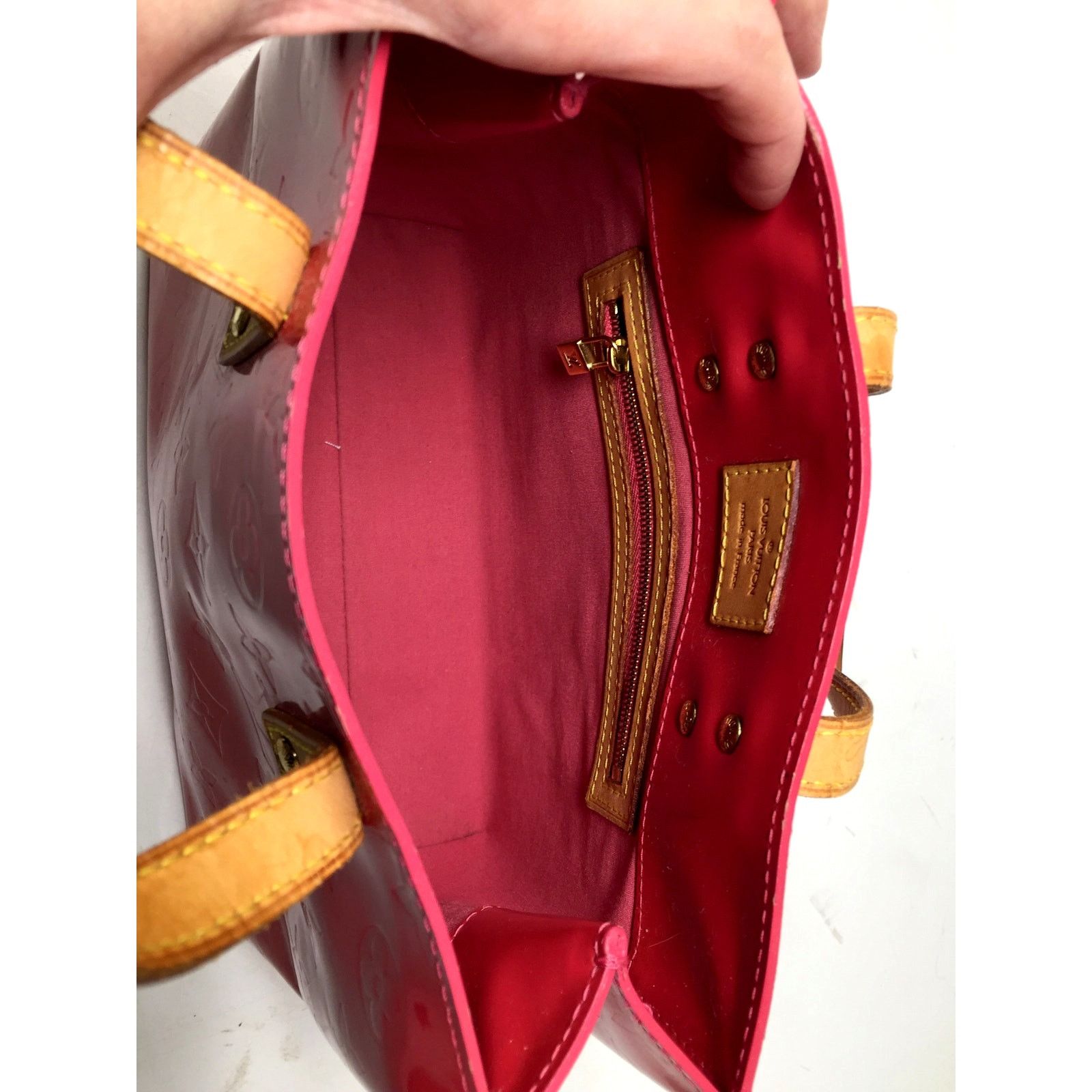 Louis Vuitton Louis Vuitton Monogram Vernis Reade PM Hand Bag - Red M91088 Size ONE SIZE - 9 Thumbnail
