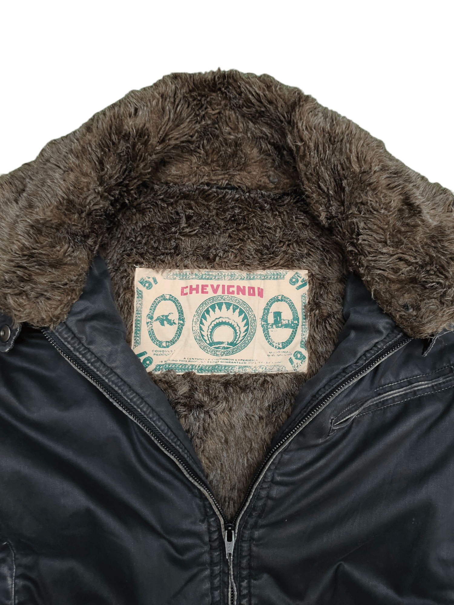 Chevignon Chevignon Waxed Faux Fur Zip Jacket Ifsixwanine lgb Style Size US L / EU 52-54 / 3 - 17 Thumbnail
