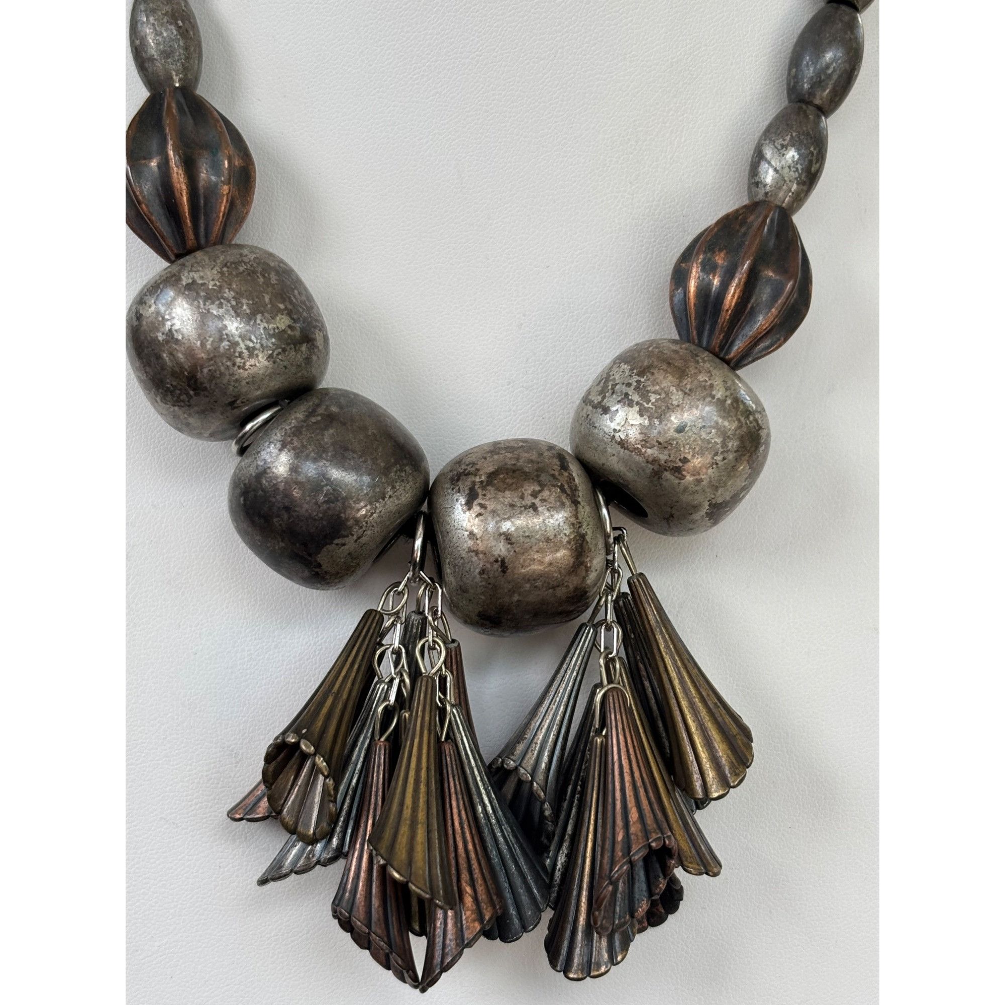 Other Chunky Metallic Statement Necklace & Gold-Tone Dangle Earrin Size ONE SIZE - 5 Thumbnail