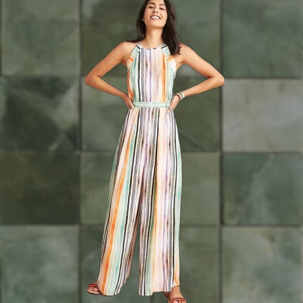 Anthropologie Anthropologie Jumpsuit Women’s XS Multicolor Striped London Gallery Row Size 26" / US 2 / IT 38 - 1 Thumbnail