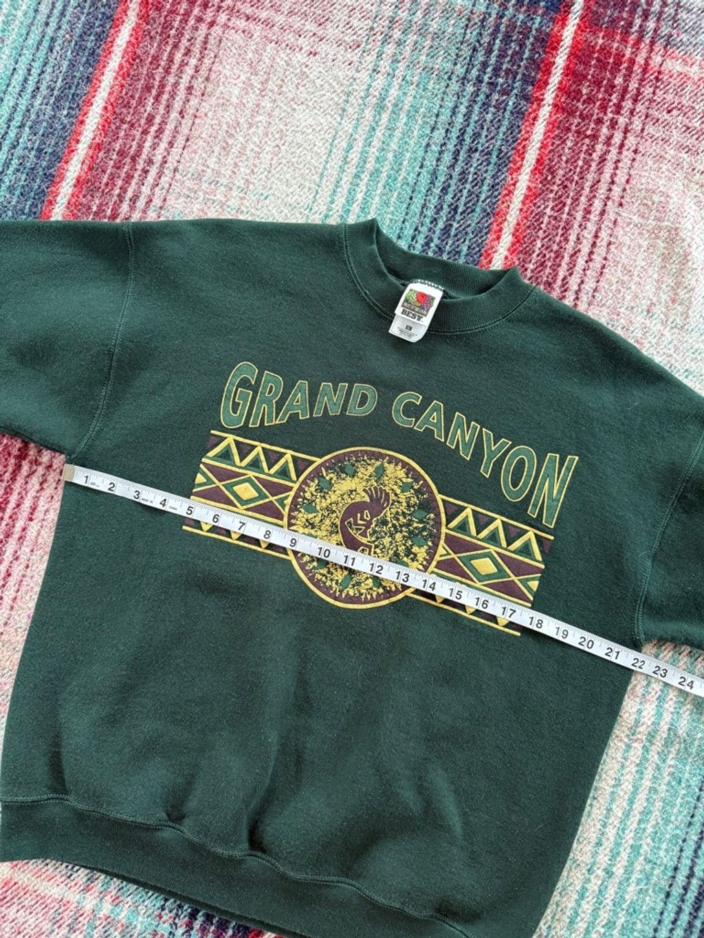 Fruit Of The Loom Vintage Fruit of the Loom Green Grand Canyon Sweatshirt L Size US L / EU 52-54 / 3 - 5 Thumbnail