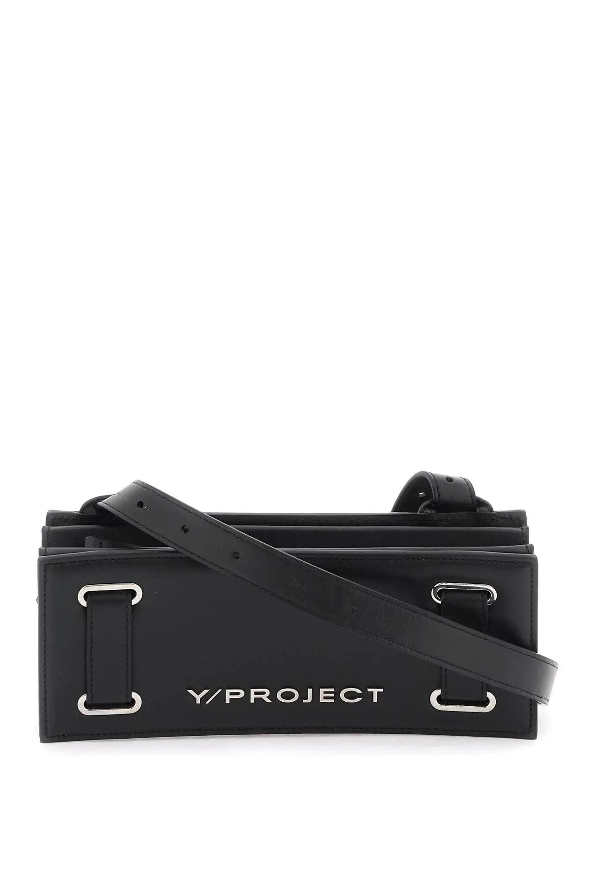 Yproject O1S22I1N0124 Mini Accordion Crossbody Bag In Black, Men's
