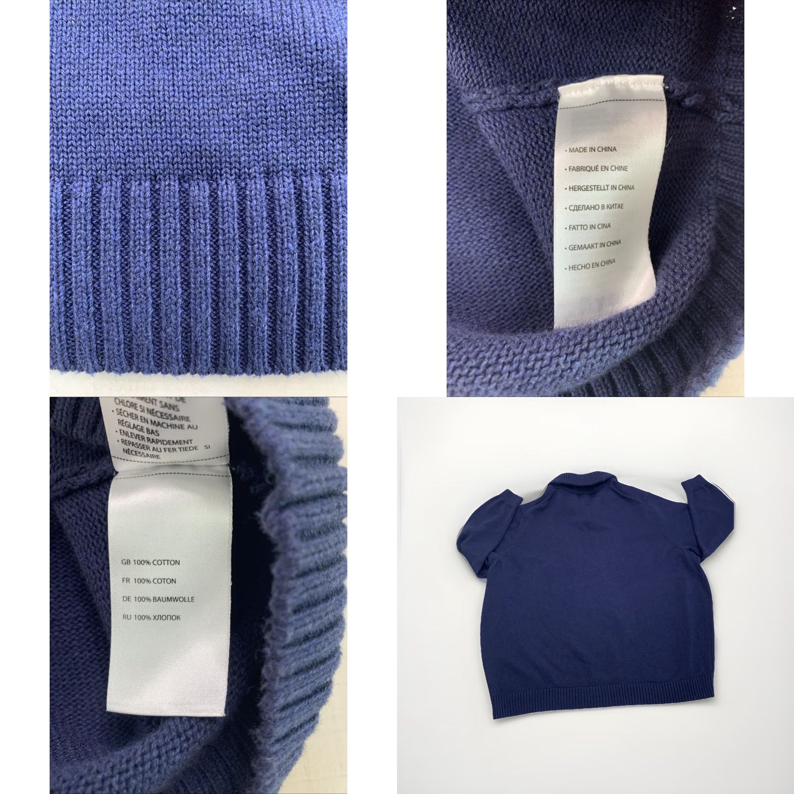 Vintage Oak Hill Navy Knit Cowl V Neck Mens Sweater 5XL Size US XXL / EU 58 / 5 - 8 Thumbnail
