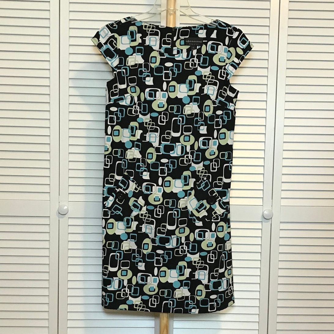 Other Connected Apparel Geometric Pleated Sheath Midi Dress 10 Size L / US 10 / IT 46 - 1 Thumbnail