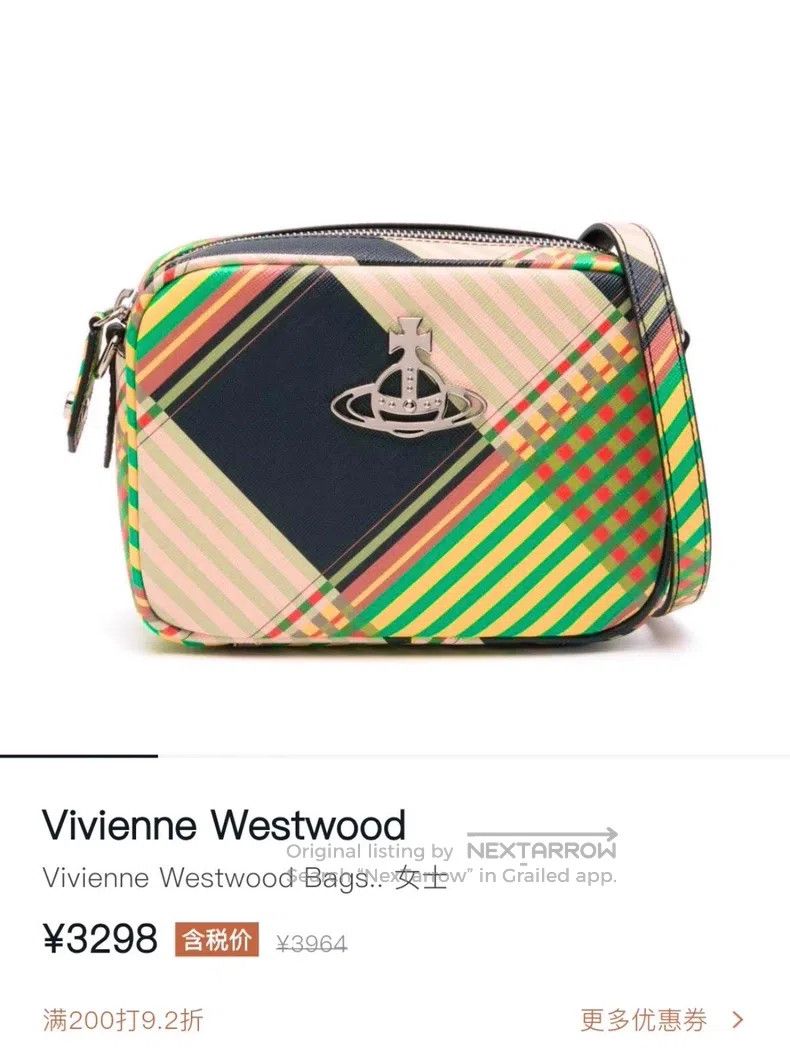 Other Vivienne Westwood size os Ladies Color-Blocked Plaid Crossb Size ONE SIZE - 1 Thumbnail