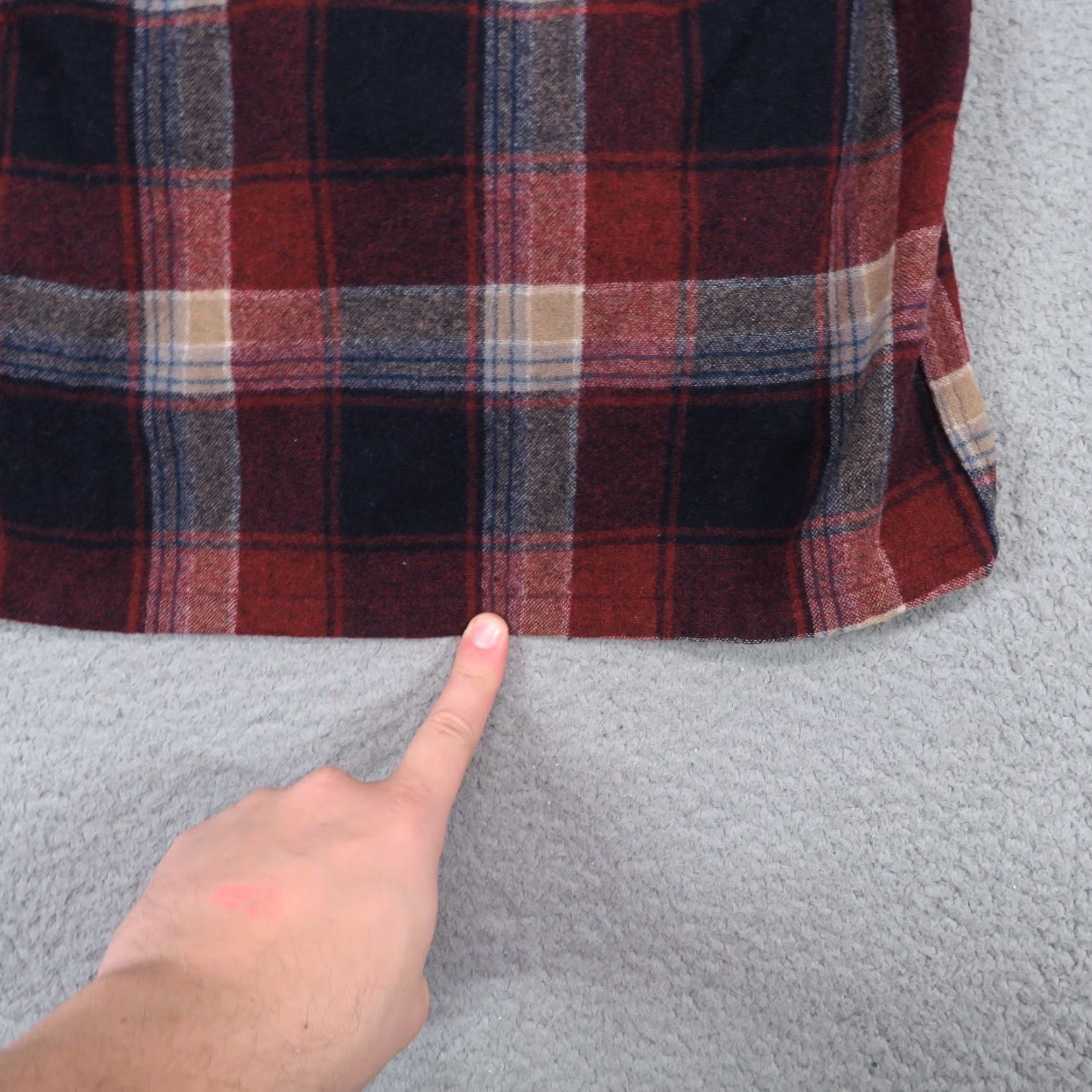 Pendleton VTG Pendleton Shirt Mens Large 60s 70s Red Plaid Board Shirt Loop Collar Surfer Flap Size US L / EU 52-54 / 3 - 7 Thumbnail