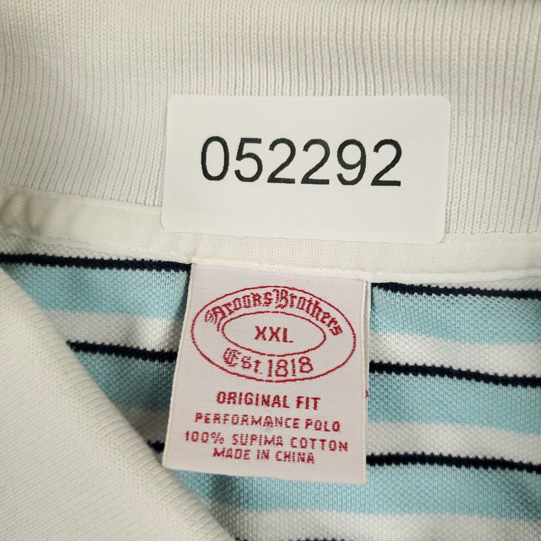 Brooks Brothers Brooks Brothers Polo Shirt Blue Striped Casual Short Sleeve Mens 2XL Classic Regular Fit Size US XXL / EU 58 / 5 - 7 Thumbnail