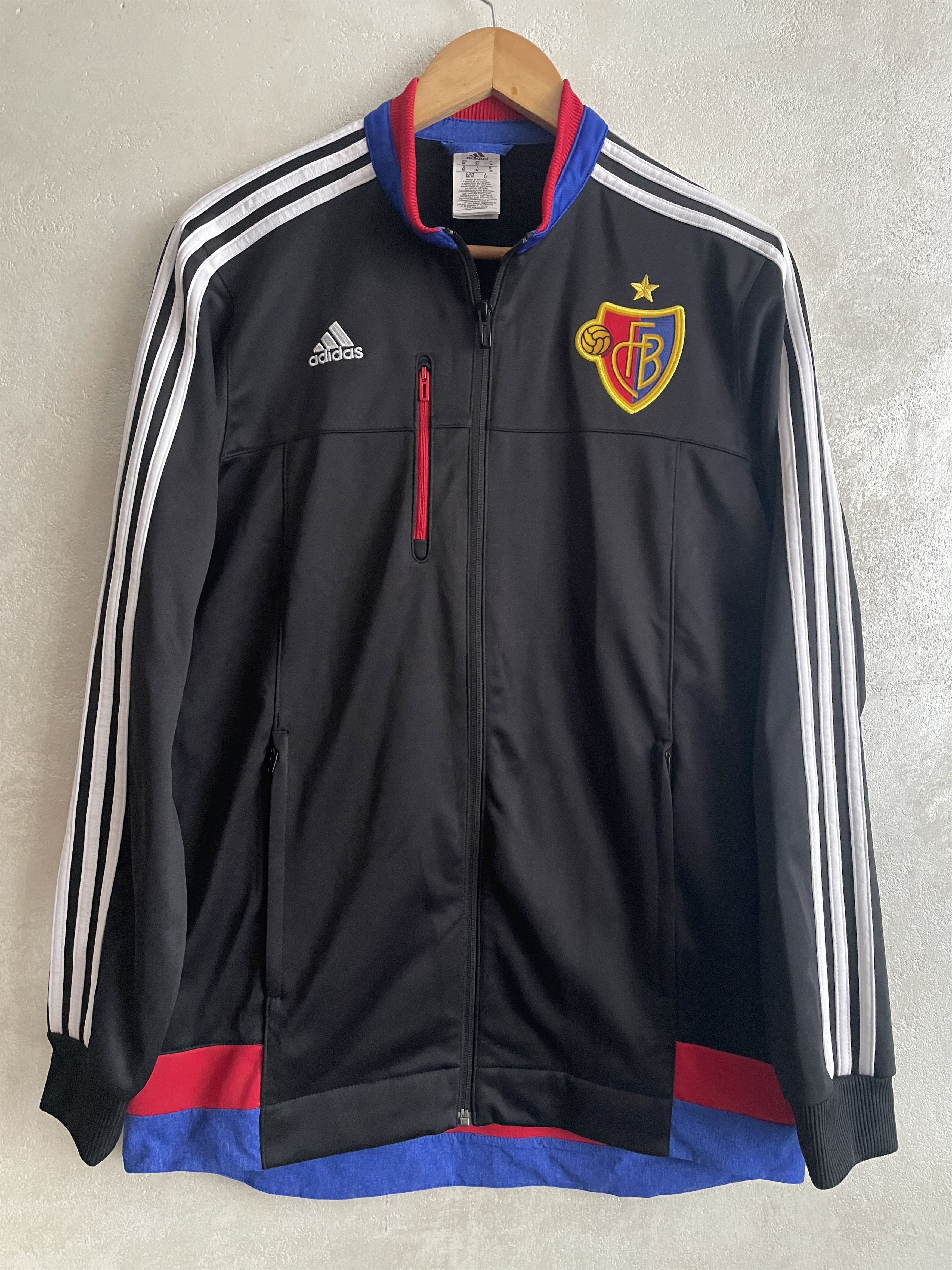Adidas 2015 2016 FC Basel Anthem Jacket Full Zip Soccer Football Size US M / EU 48-50 / 2 - 1 Thumbnail