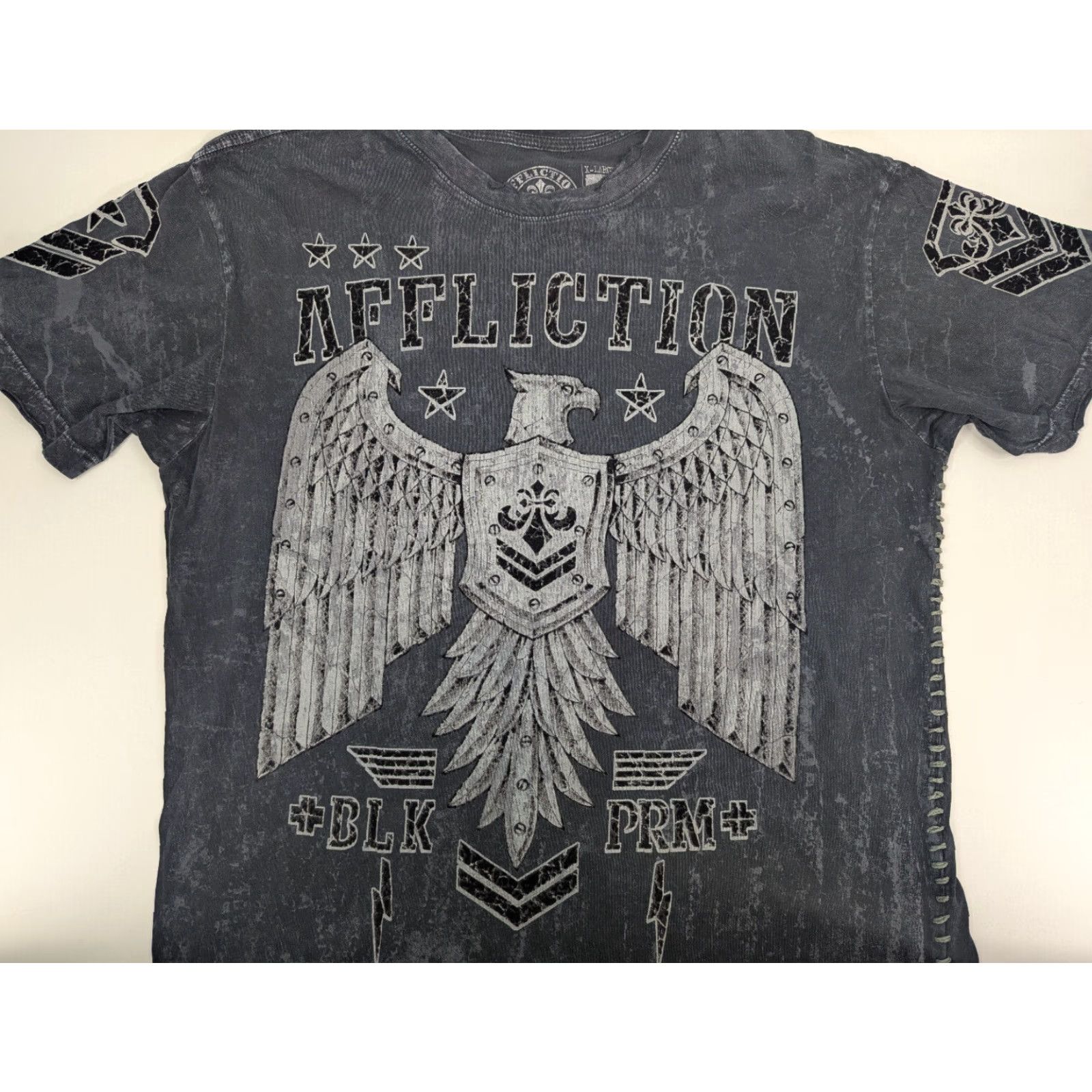Affliction VINTAGE Affliction Shirt XL Black Lava Eagle Distress Y2K Streetwear USA Skull Grunge Logo Mens Size US XL / EU 56 / 4 - 2 Thumbnail