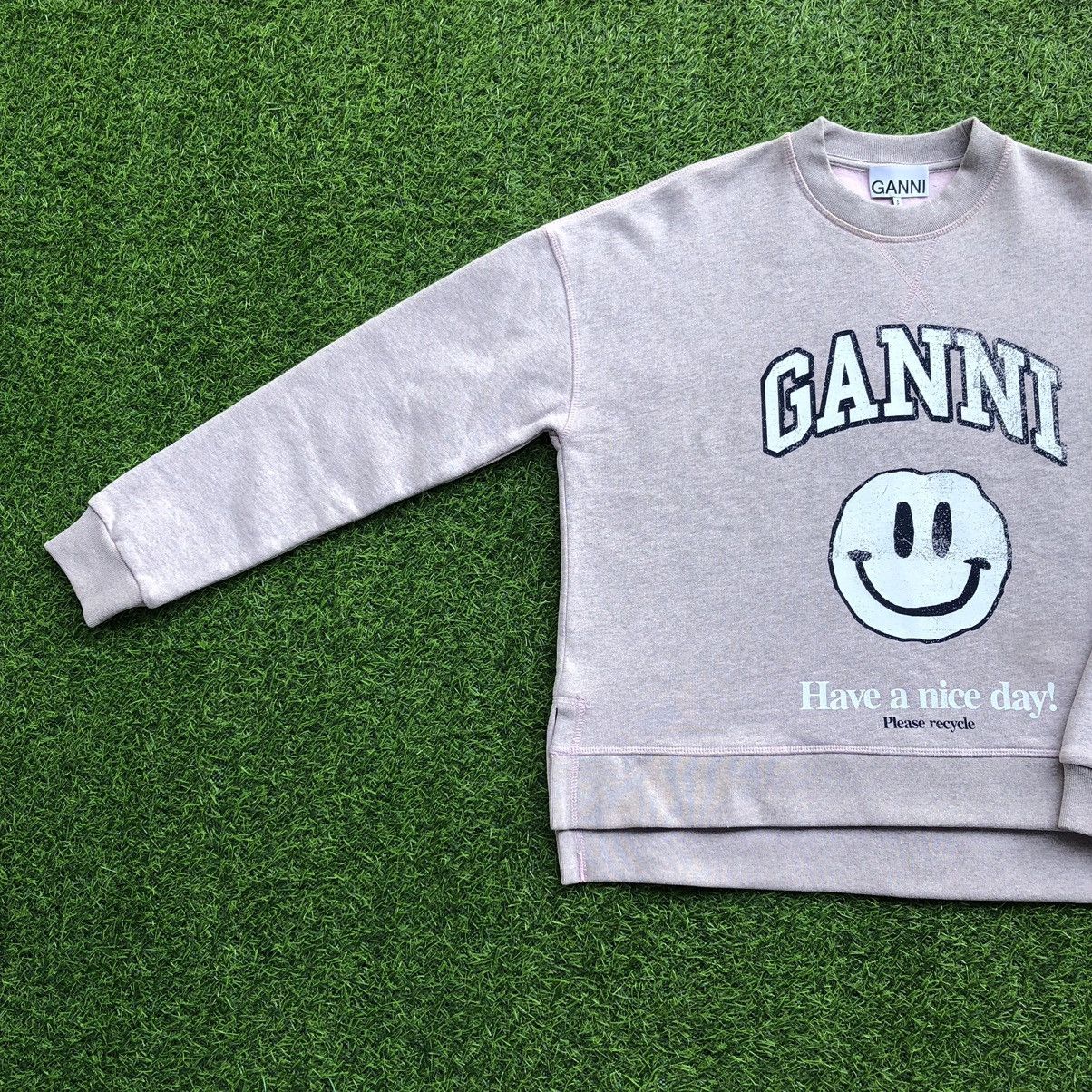 Ganni Ganni Smiley Oversized Sweatshirt Size ONE SIZE - 4 Thumbnail