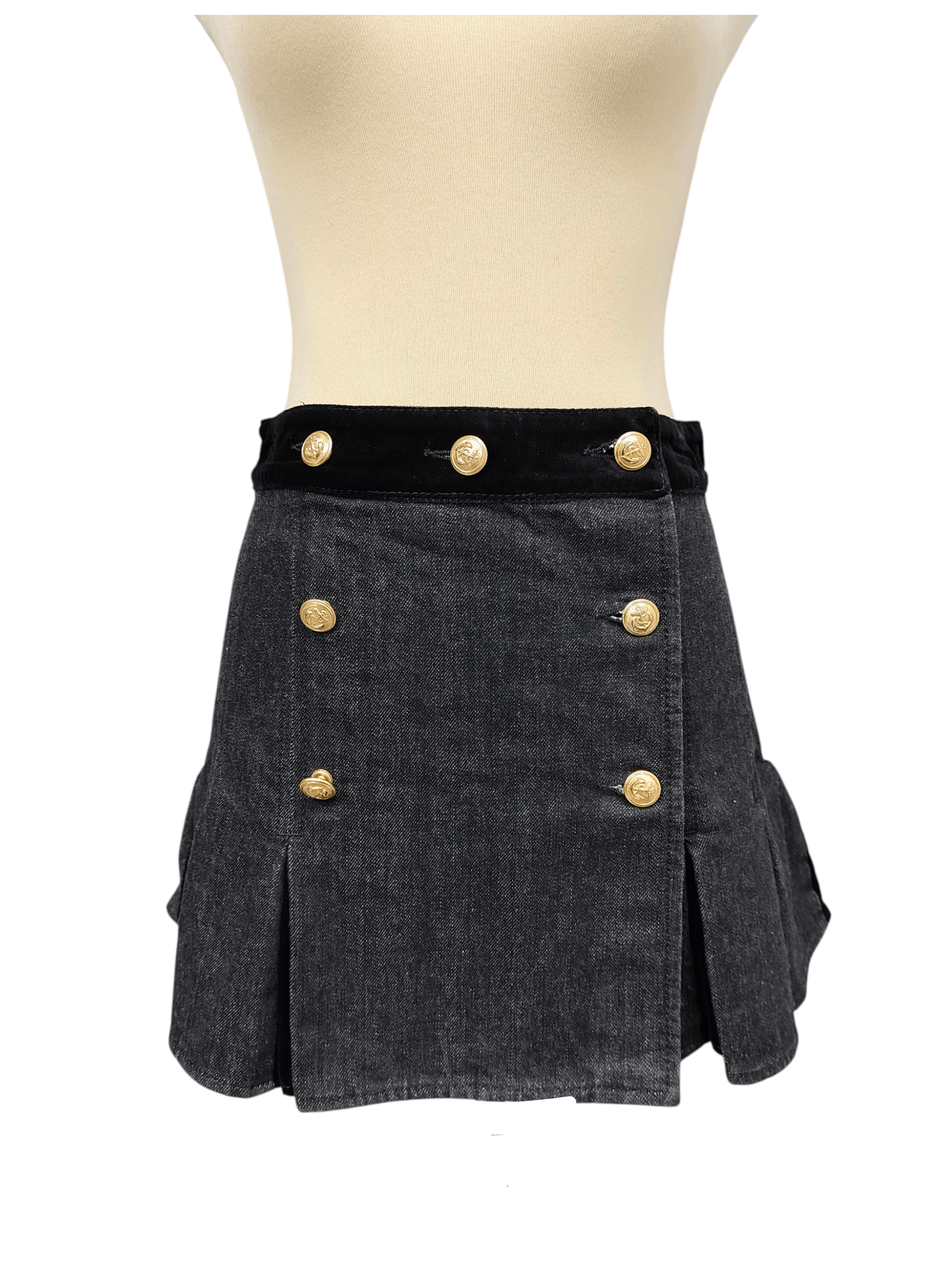 Alexander McQueen Alexander McQueen❤️‍🔥Military Couture Hybrid Denim Skirt Size 28" / US 6 / IT 42 - 2 Thumbnail
