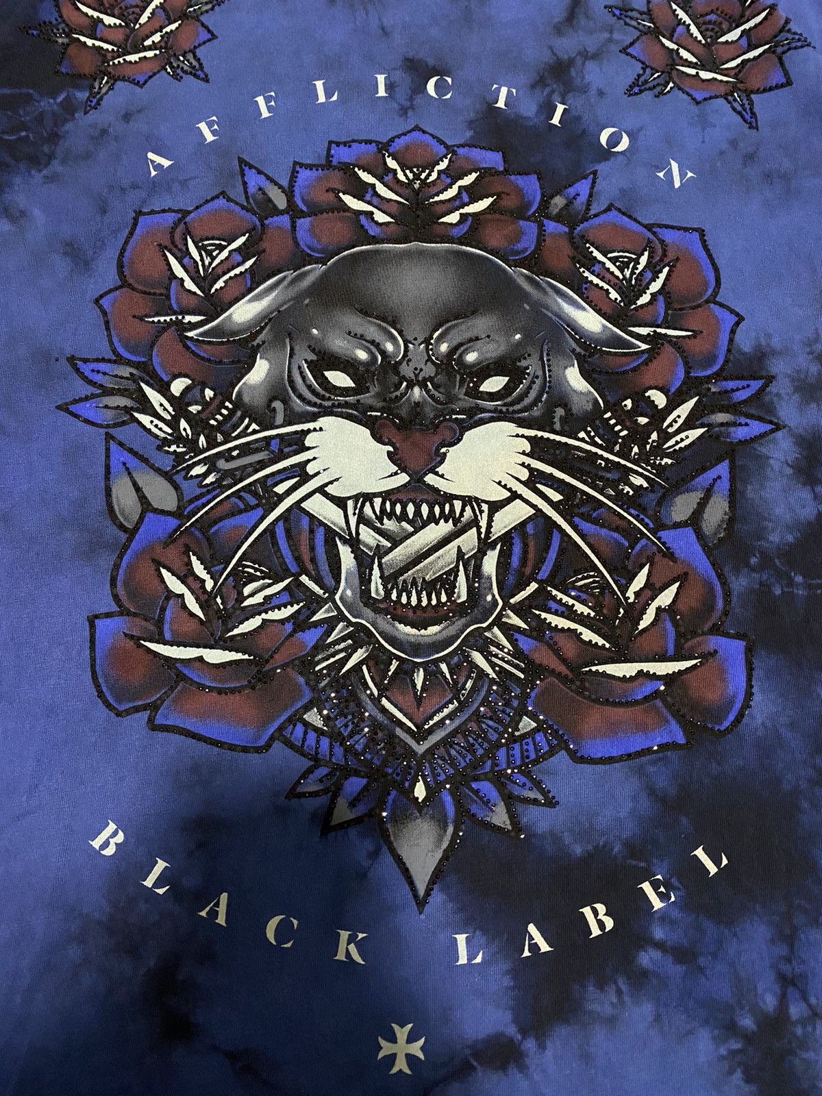 Affliction × Black Label Vintage Crazy Affliction Rare Black Label Tatto Skull Shirt Size US XXL / EU 58 / 5 - 7 Thumbnail